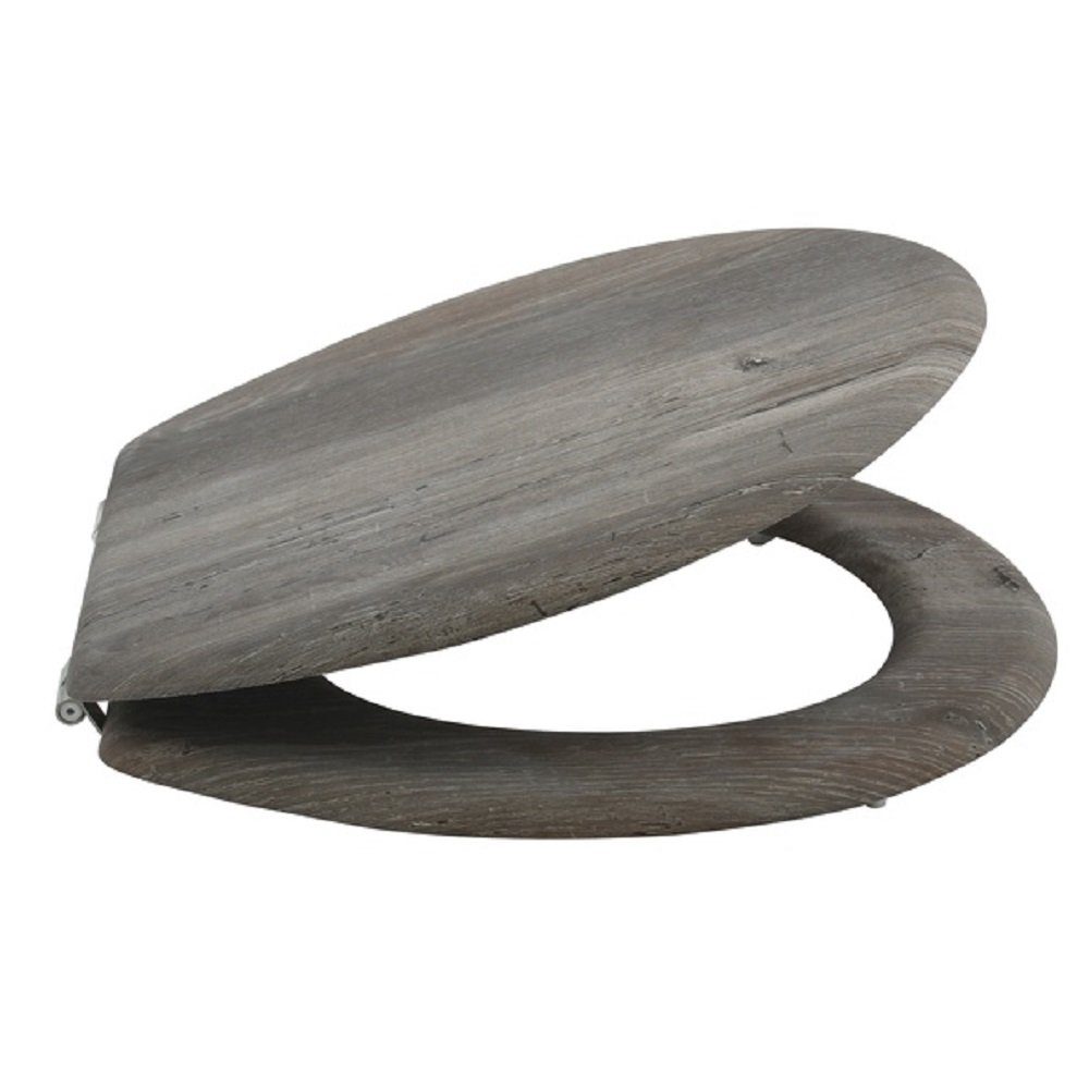 MSV WC-Sitz BLUE RIDGE, Toilettendeckel Holzkern günstig online kaufen
