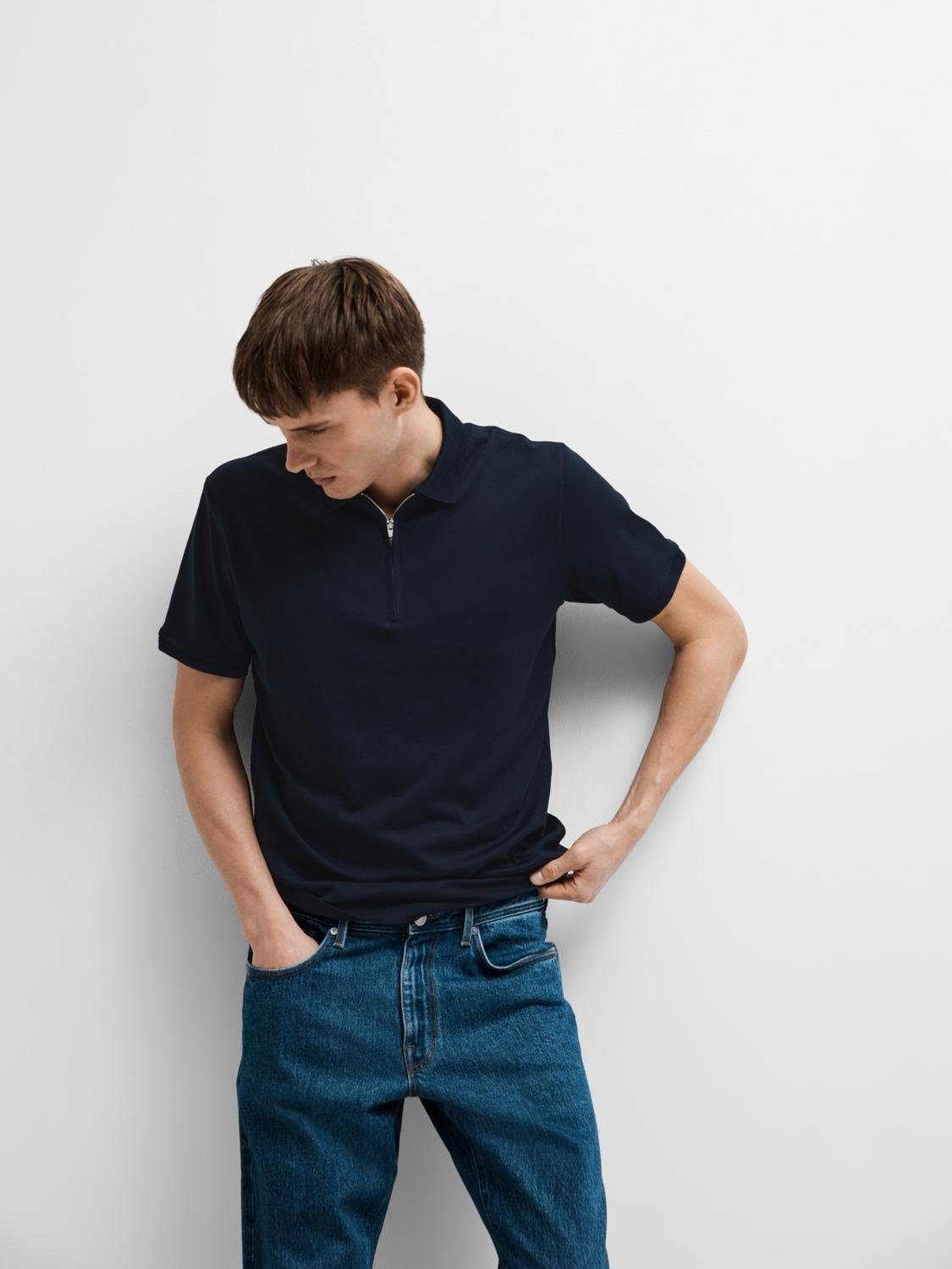 Selected Poloshirt SLHFAVE ZIP SS POLO NOOS günstig online kaufen