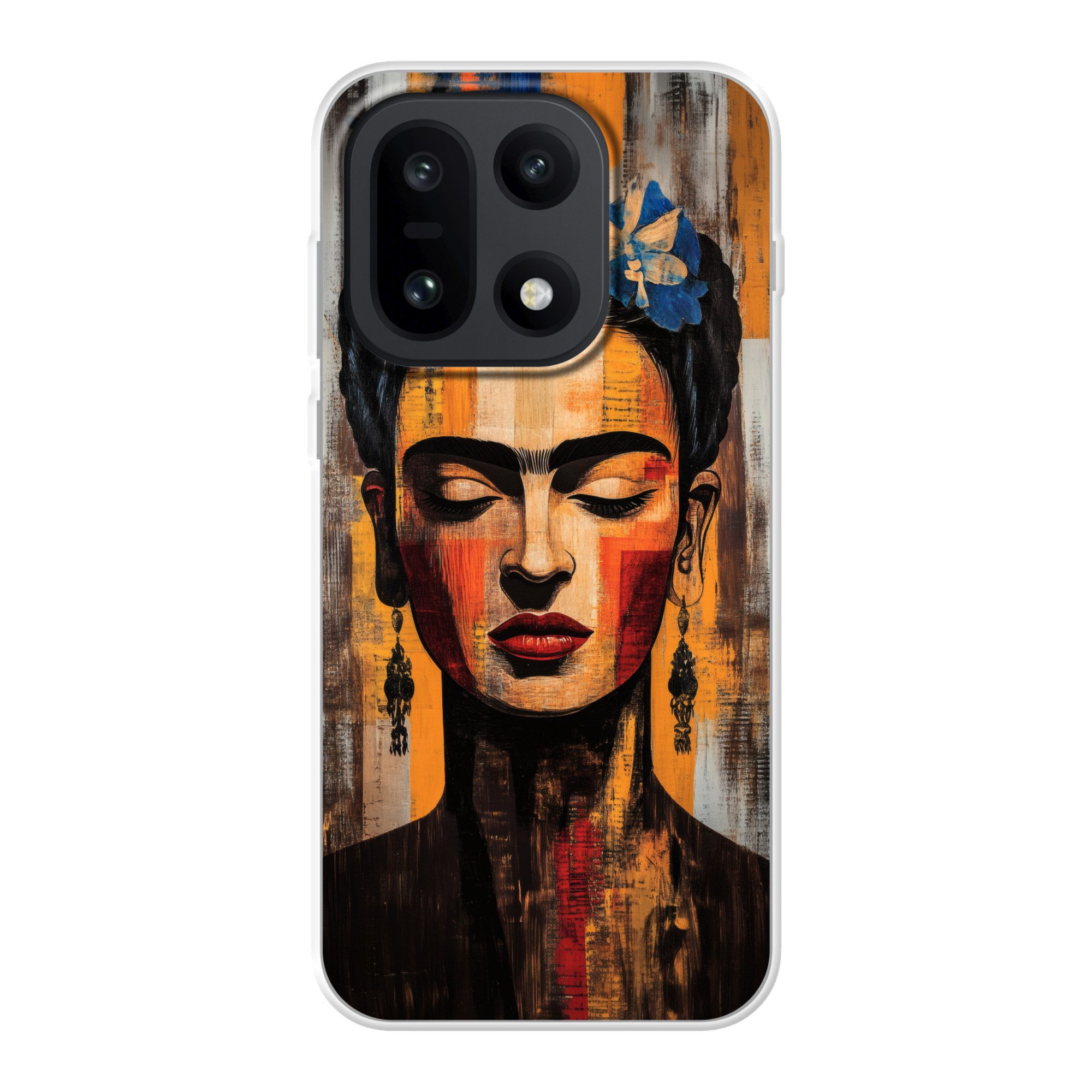 MuchoWow Handyhülle für OnePlus 15 Porträt - Frau - Blumen, Phone Case, Silikon, Schutzhülle Dünn