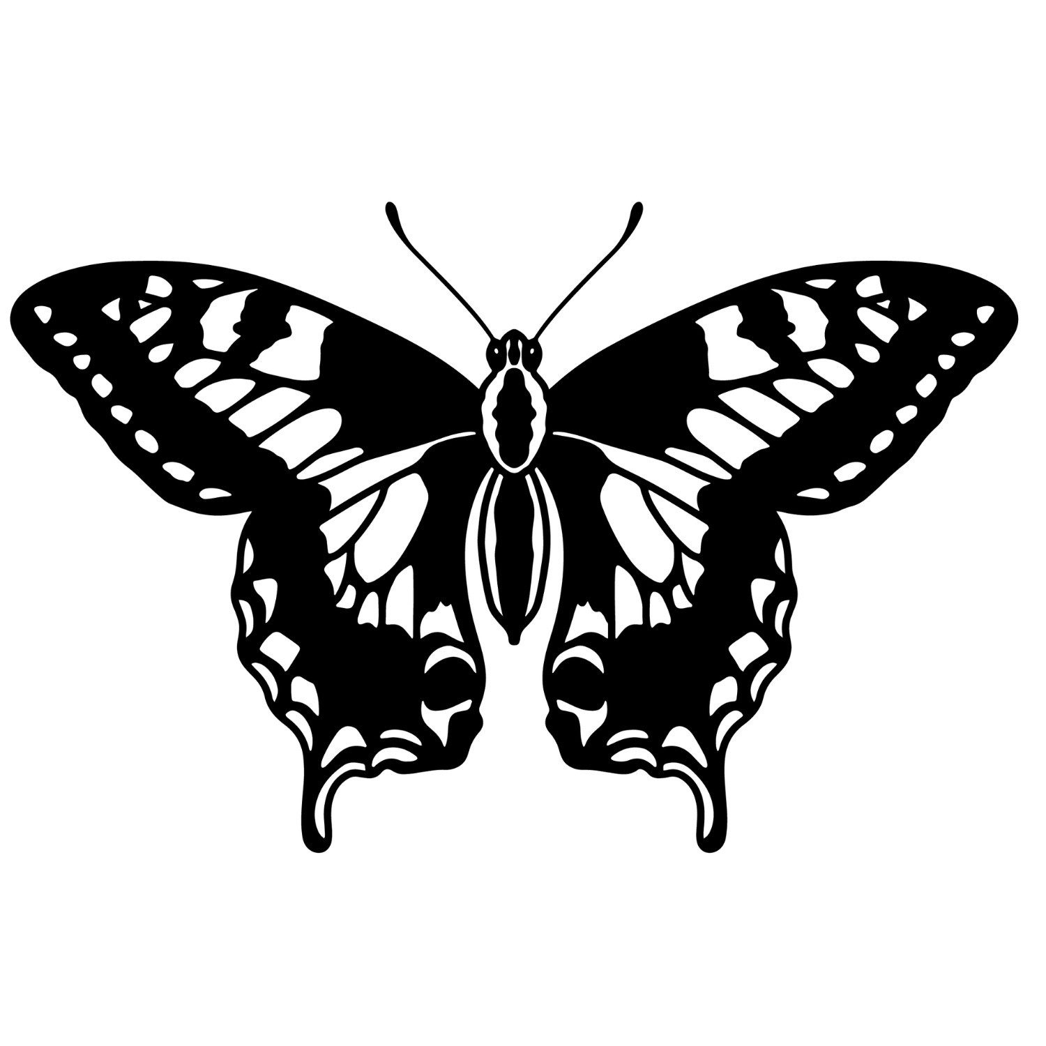 Inkster Schmuck-Tattoo Schmetterling Blackwork Tattoo, EU-Kosmetikzertifizierte Farbe, wasserfestes temporäres Tattoo, 2 Wochen Halt