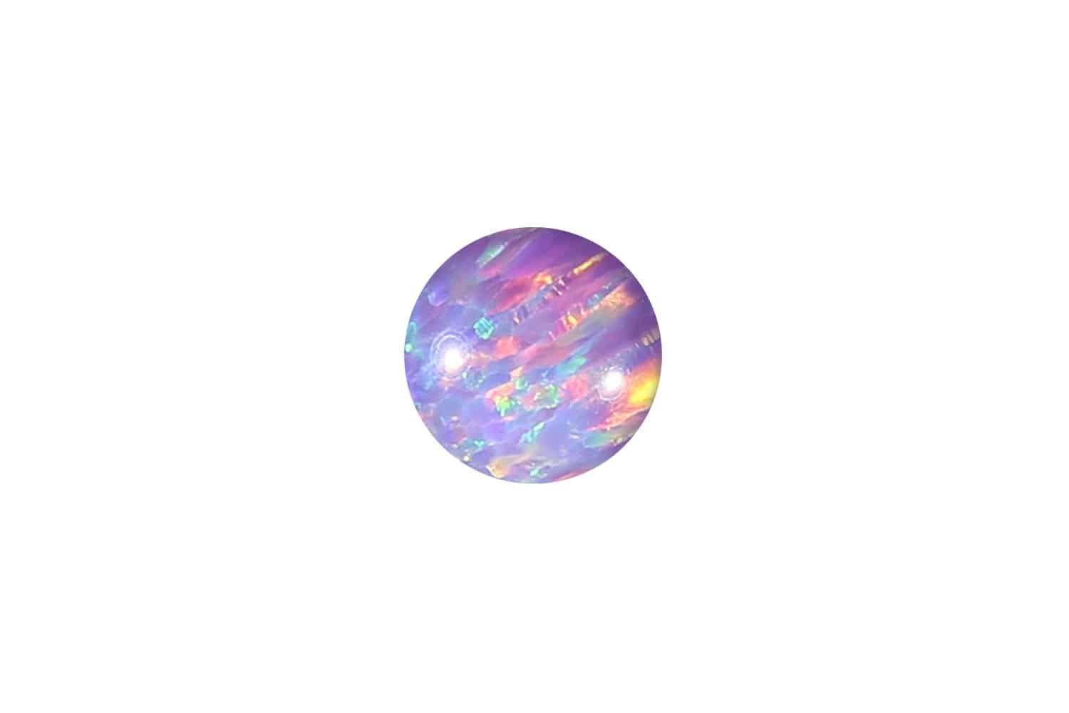 PIERCINGLINE Piercing-Set Synthetischer Opal Klemmkugel (Klemm-Aufsätze, 1-tlg)