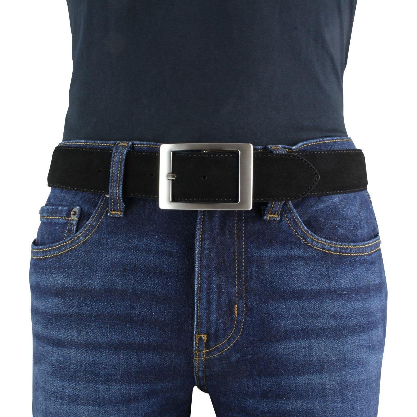 BELTINGER Ledergürtel Herren-Gürtel aus Veloursleder mit Doppel-Schnalle 4 cm - Velour-Leder (1-St)