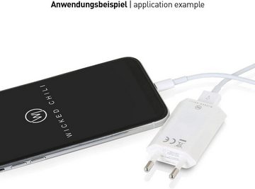 Wicked Chili Ultra Slim USB Netzteil Adapter für Samsung S10 Plus S9 Steckernetzteil