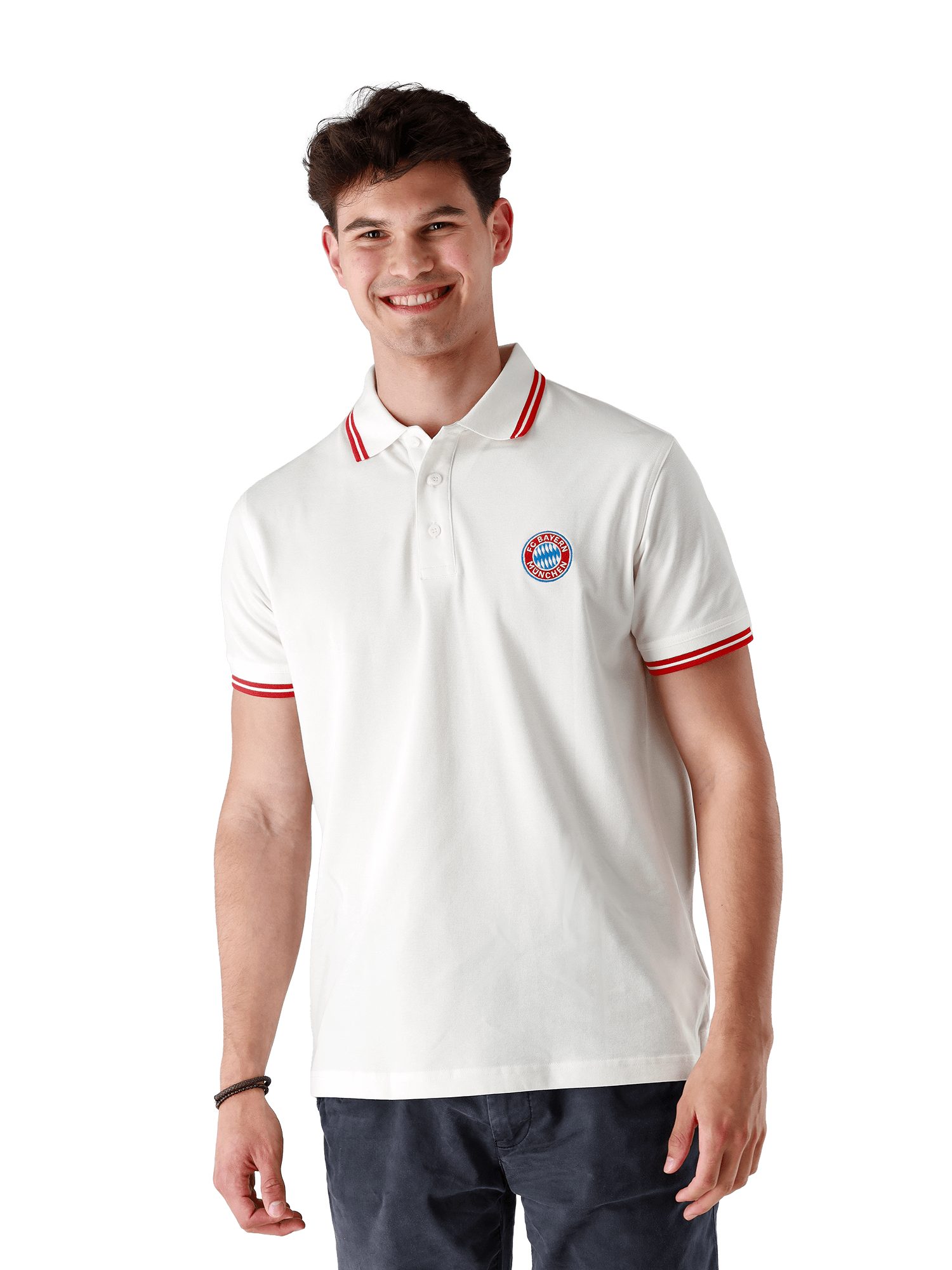 FC Bayern München Poloshirt FC Bayern München I Poloshirt Essential I Herren I Weiß
