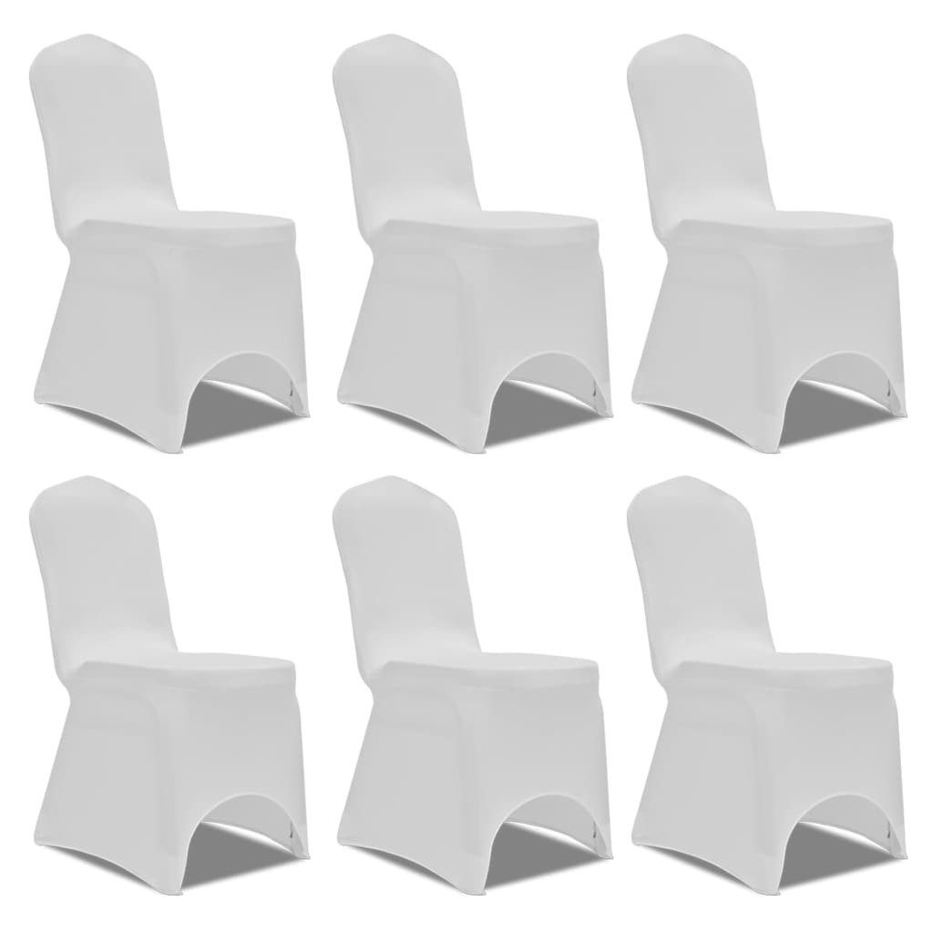 Hussen-Set 6 x Stuhlhusse Stretchhusse weiß