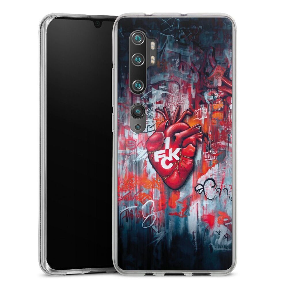 DeinDesign Handyhülle 1. FCK Herz 1. FC Kaiserslautern 1.FCK Herz, Xiaomi Mi Note 10 Pro Silikon Hülle Bumper Case Handy Schutzhülle