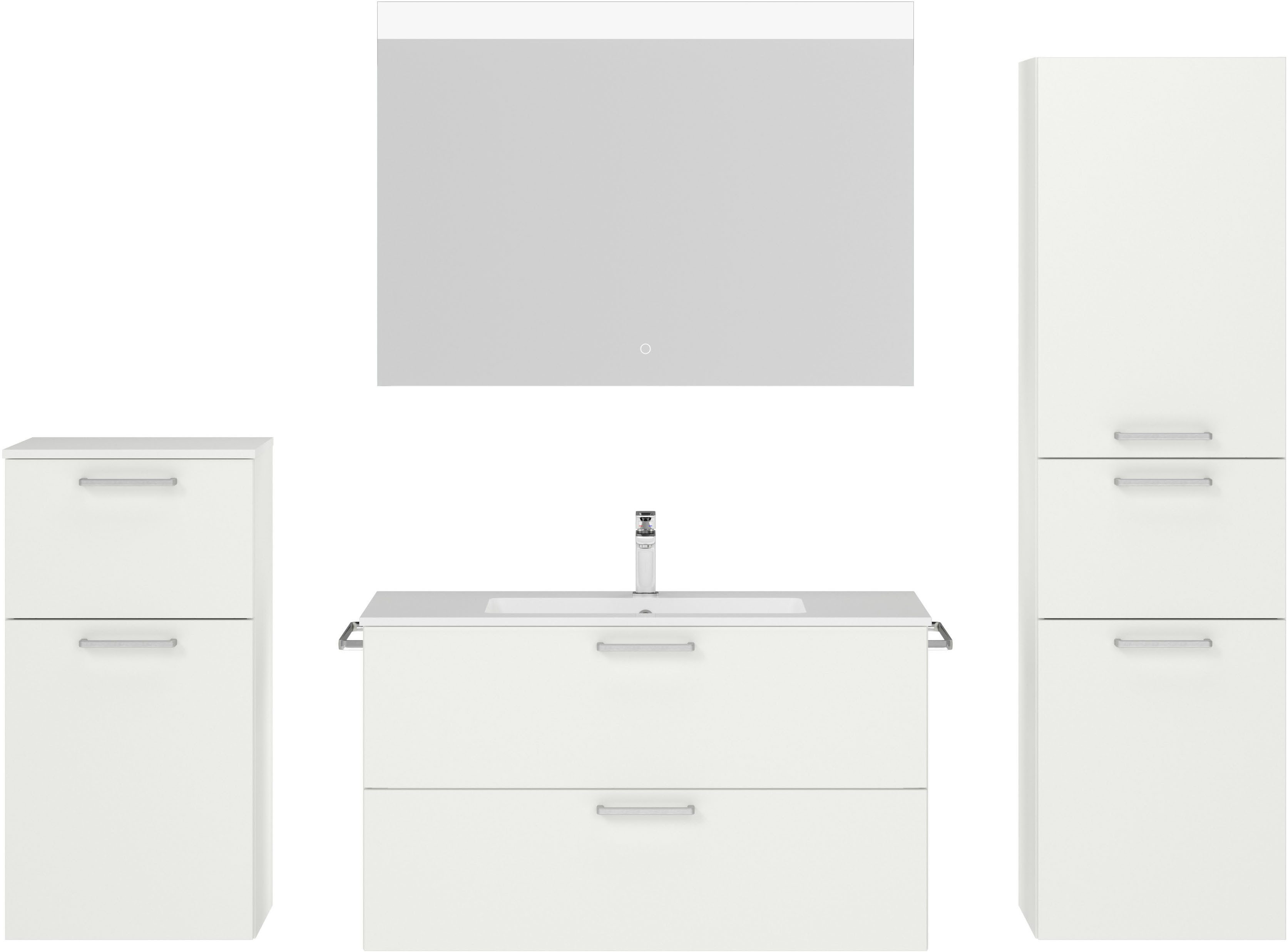 nobilia® Badmöbel-Set Tolvina, (4-St., vormontiert, mit günstig online kaufen