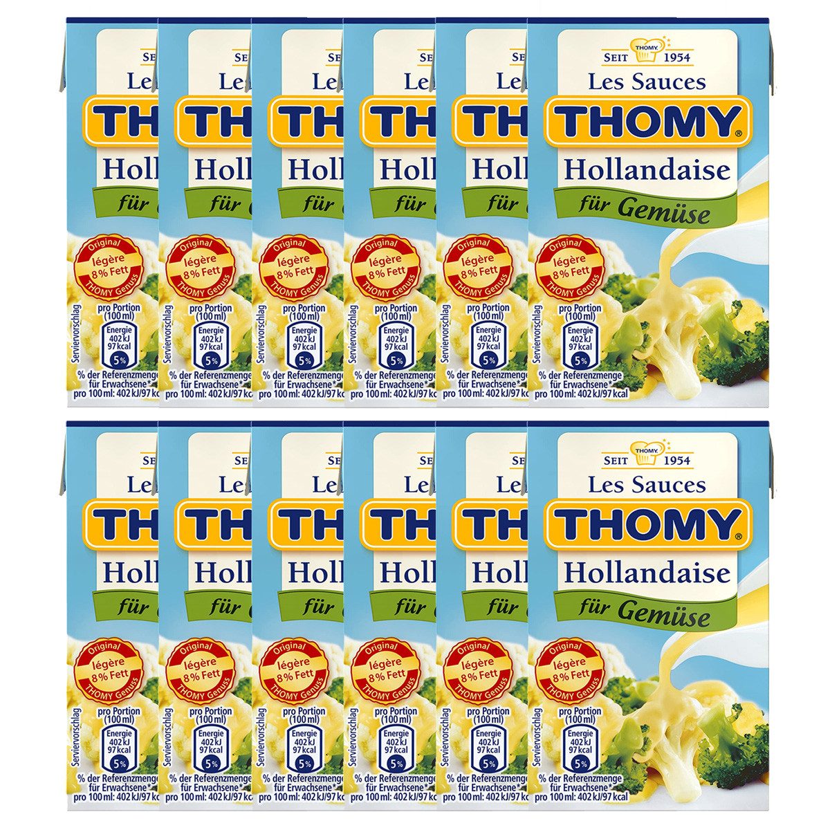 THOMY Saucen, Thomy Les Sauces Hollandaise für Gemüse Fett reduziert 250ml 12er Pack