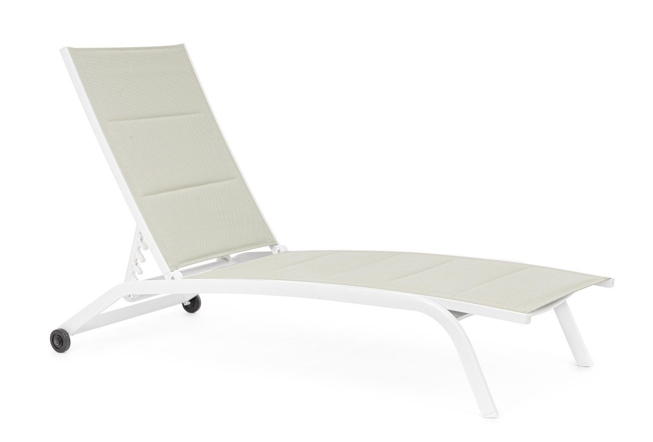 Bizzotto Gartenliege Cleopass 2er-Set aus Aluminium, Lagun, verstellbare Rückenlehne (5 Positionen) & Rollen