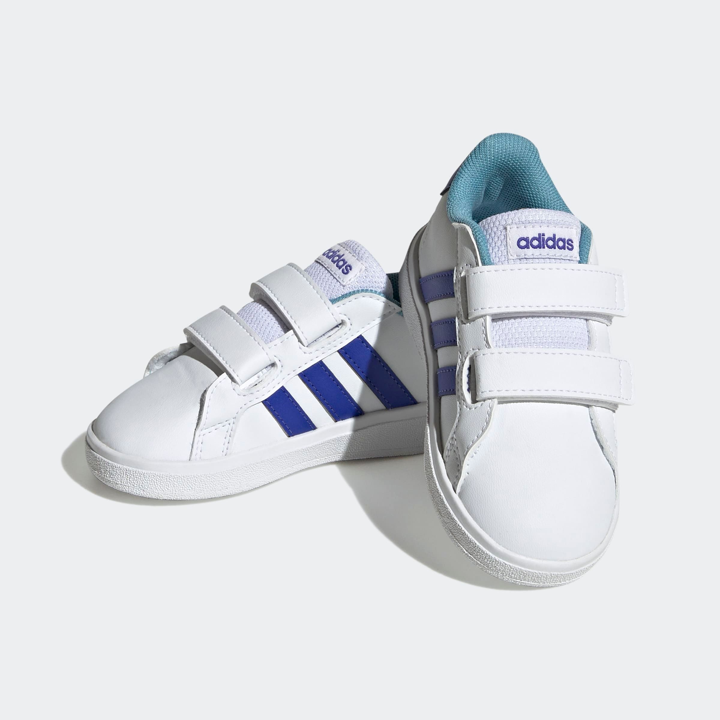 adidas Sportswear GRAND COURT LIFESTYLE HOOK AND LOOP Sneaker für Kinder, Design auf den Spuren des adidas Superstar