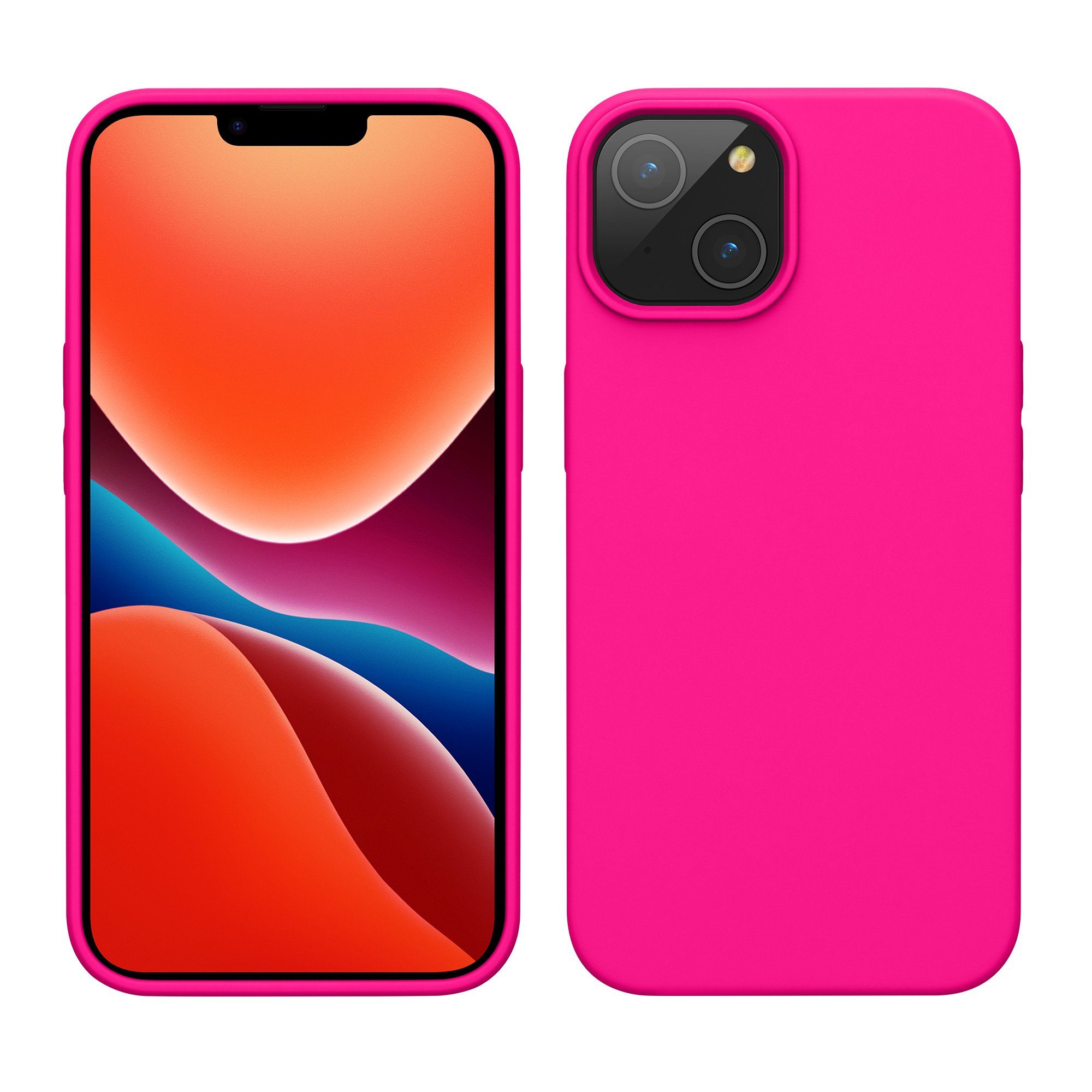 kwmobile Handyhülle Hülle für Apple iPhone 14, Hülle Silikon gummiert - Handyhülle - Handy Case Cover
