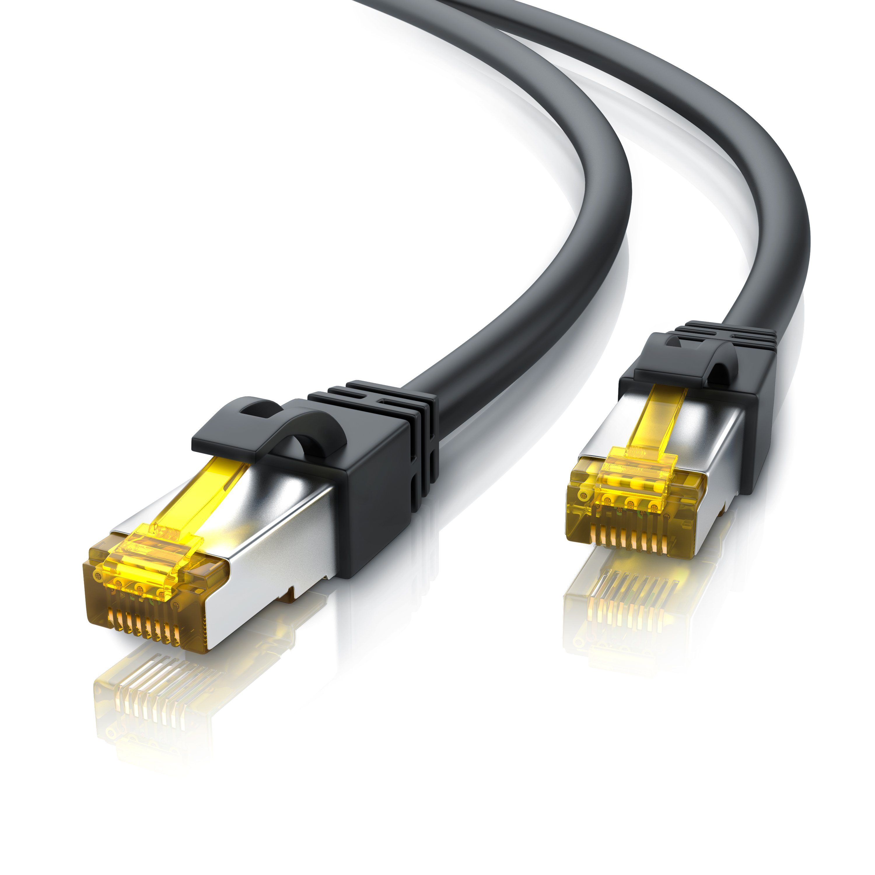 Primewire Gigabit Ethernet S/FTP Netzwerkkabel, 10000 Mbit/s, Patchkabel - 2m LAN-Kabel, CAT.7, RJ-45 (Ethernet) (200 cm), für Router, Modem, Switch, PC, ideal für Gaming, Streaming, Homeoffice