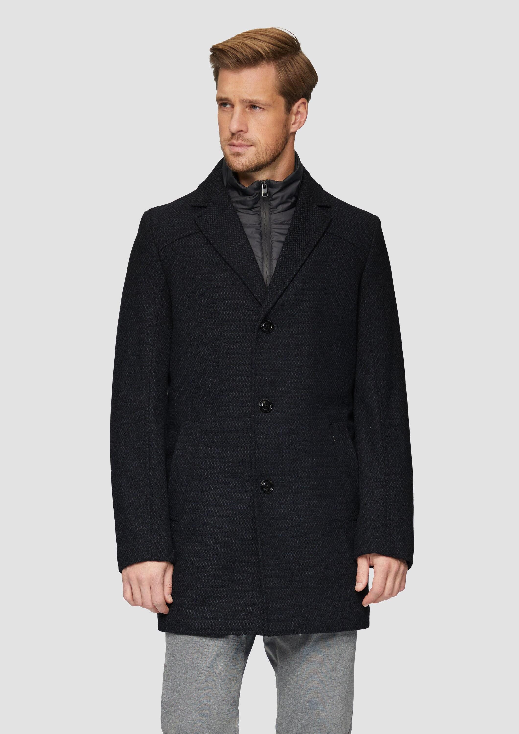 s.Oliver Wintermantel Outdoor-Mantel Wattierter Wollmix-Mantel mit herausne günstig online kaufen