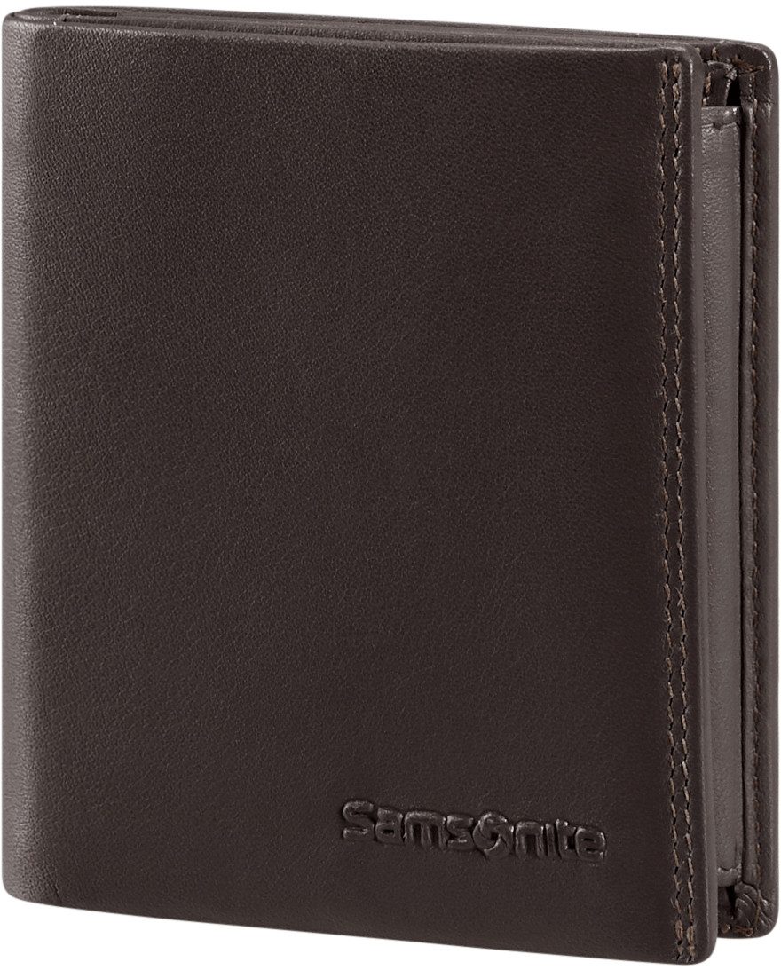 Samsonite Geldbörse ATTACK 2 SLG WAL S, Leder, braun (ebony), 3 Kartenfächer, kompakt, leicht