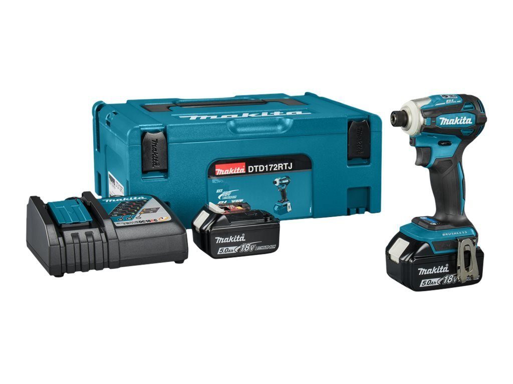 Makita Akku-Schlagschrauber DTD172RTJ, 3600,00 U/min, 180,00 Nm, 1/4-Zoll-Inbuseinsatz