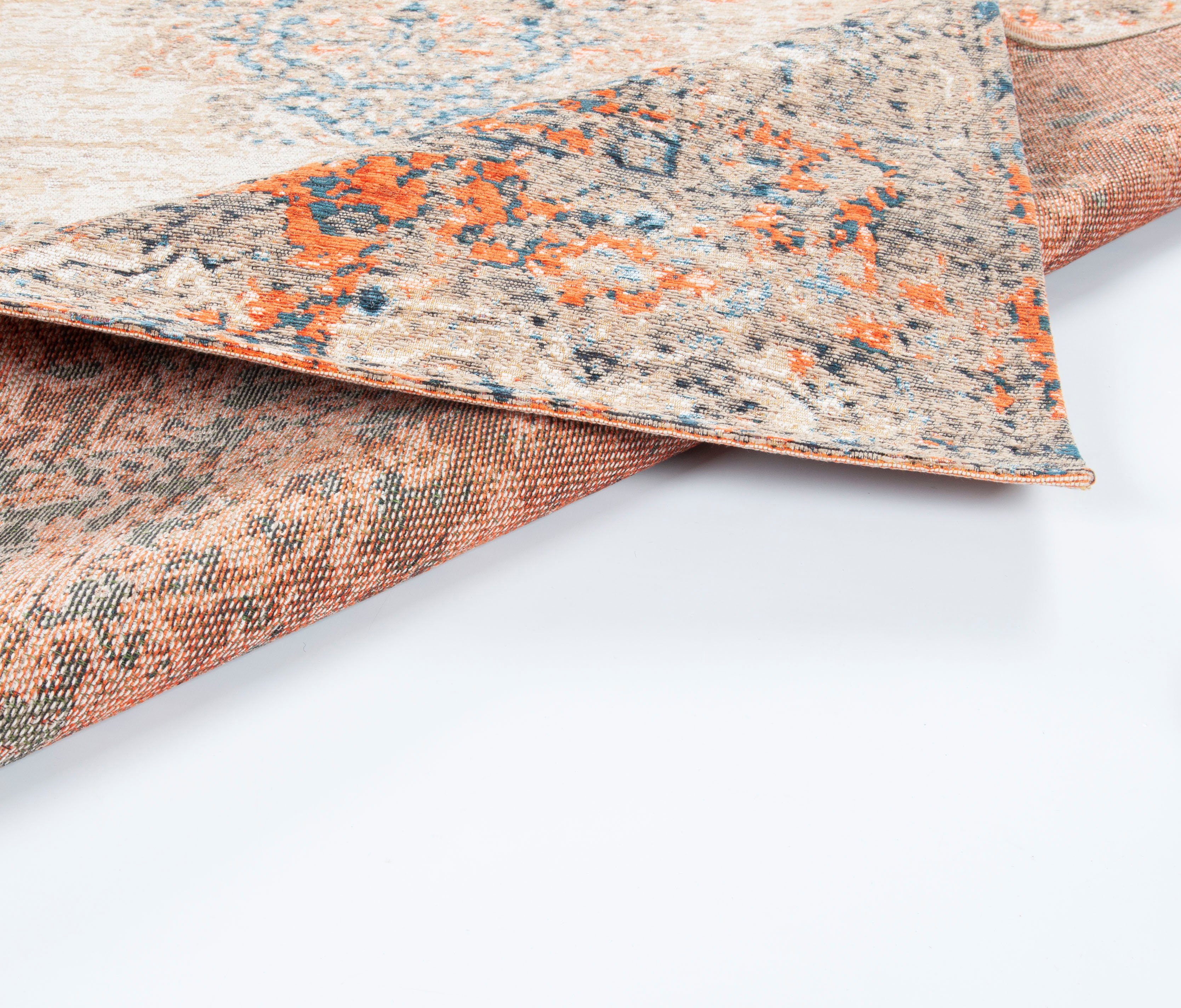 TOM TAILOR HOME Teppich Funky Orient Kirman, rechteckig, Höhe: 5 mm, Kurzflor, Orient-Optik, Vintage Design, auch als Läufer