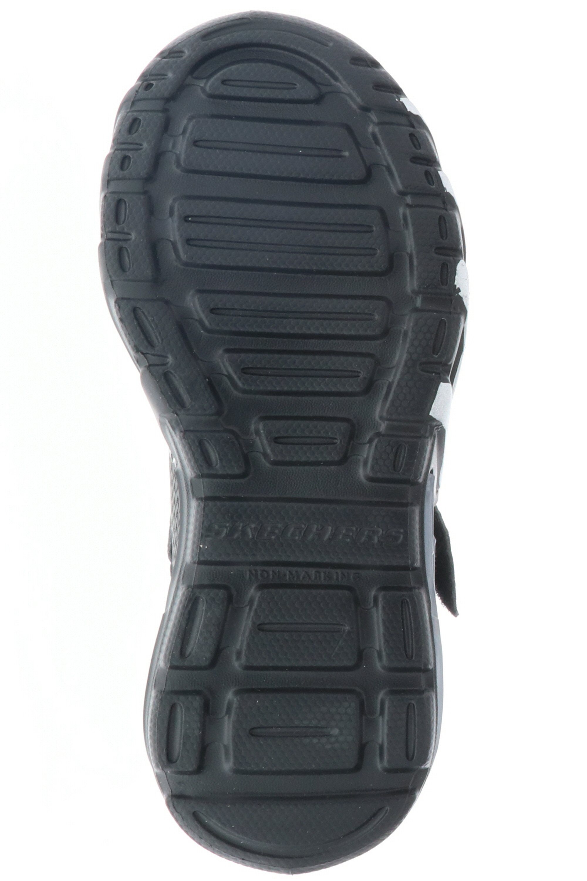 Skechers 400138L/BKSL S Lights-Flex-Glow Bolt und können an- Sneaker Black/Silver ausgeschalten werden Lichter