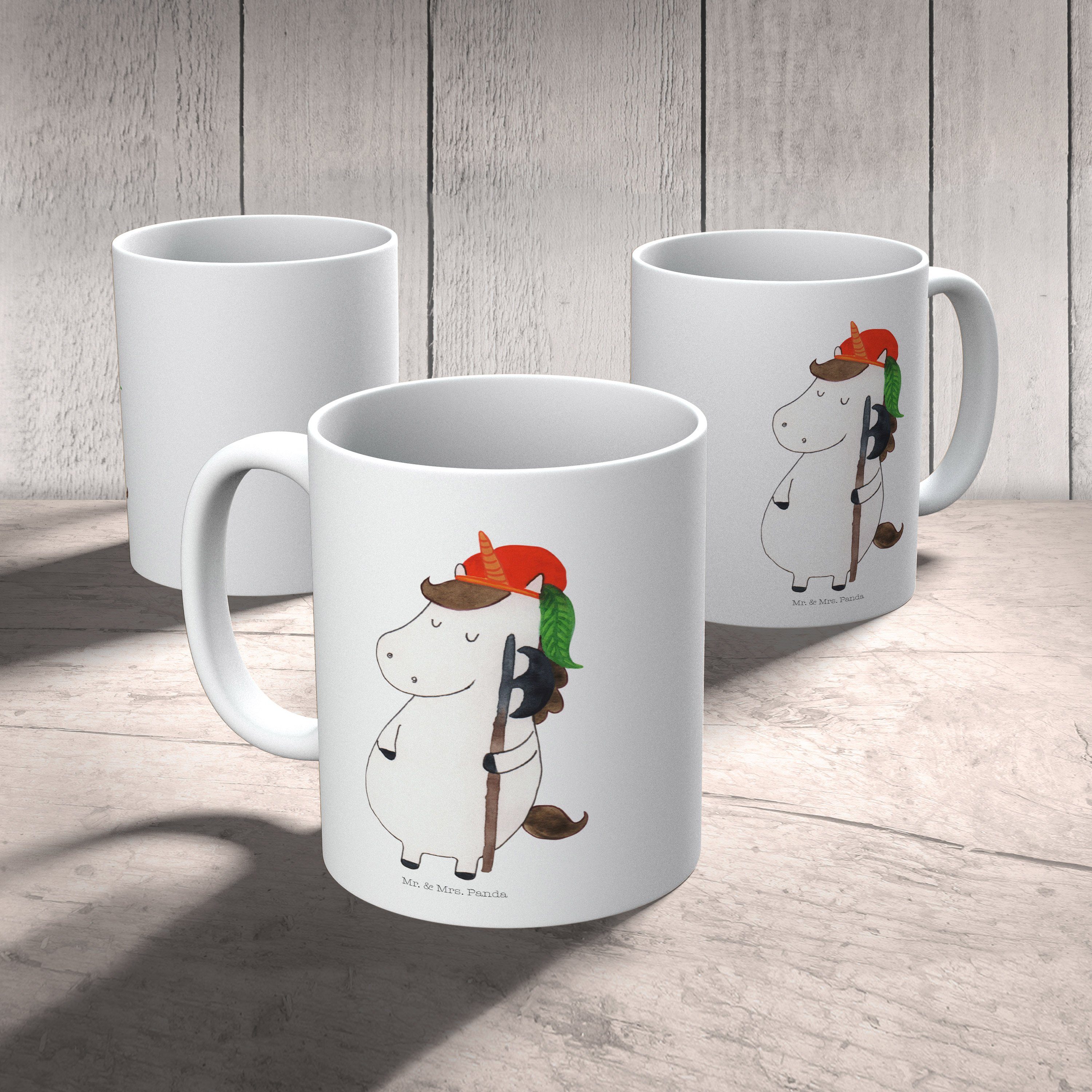 Kaffeetasse, Weiß Einhorn - - & Panda Mr. Pegasus, Kindergarten, Bube O, Kinderbecher Mrs. Kunststoff Geschenk,