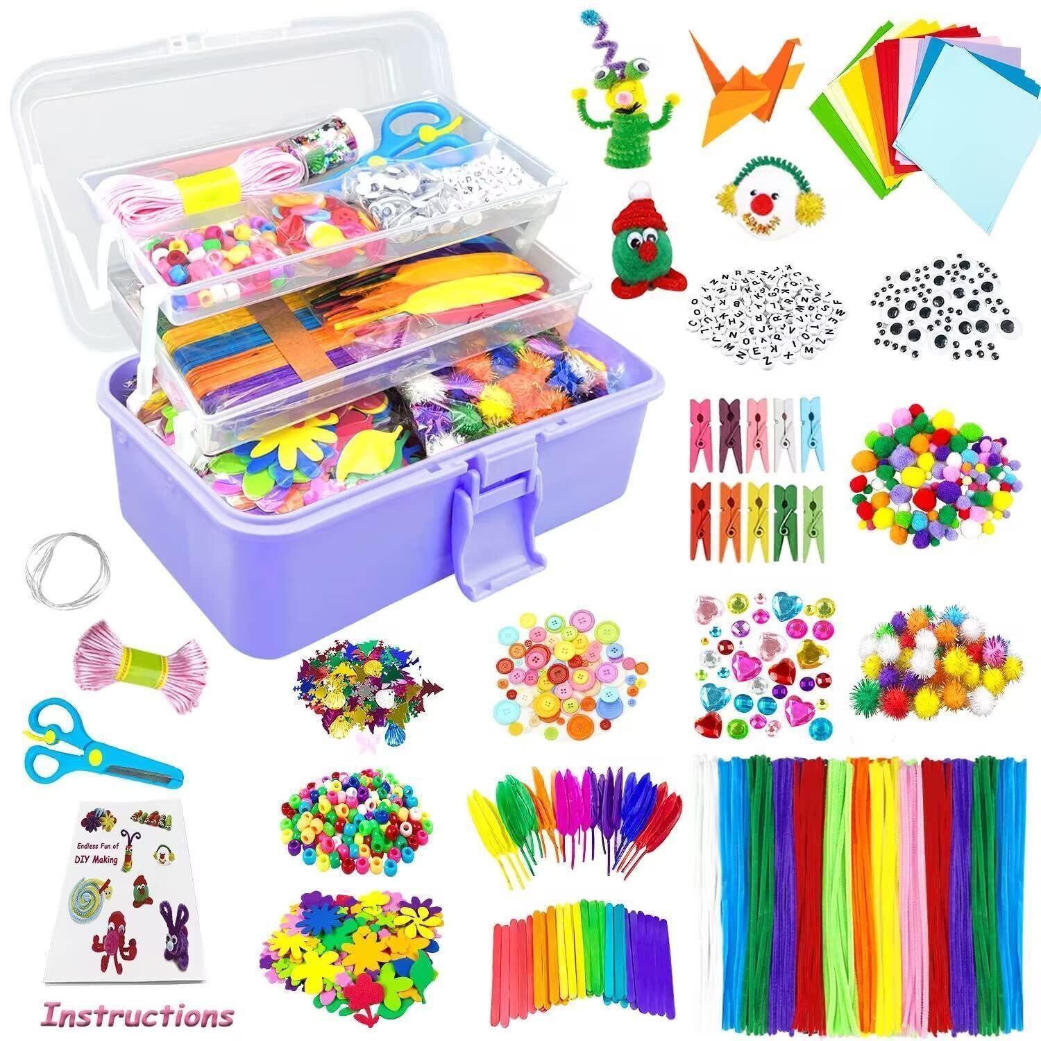 LuxusKollektion Kreativset Bastelset Kinder 3000 Teile Lila Kreativbox