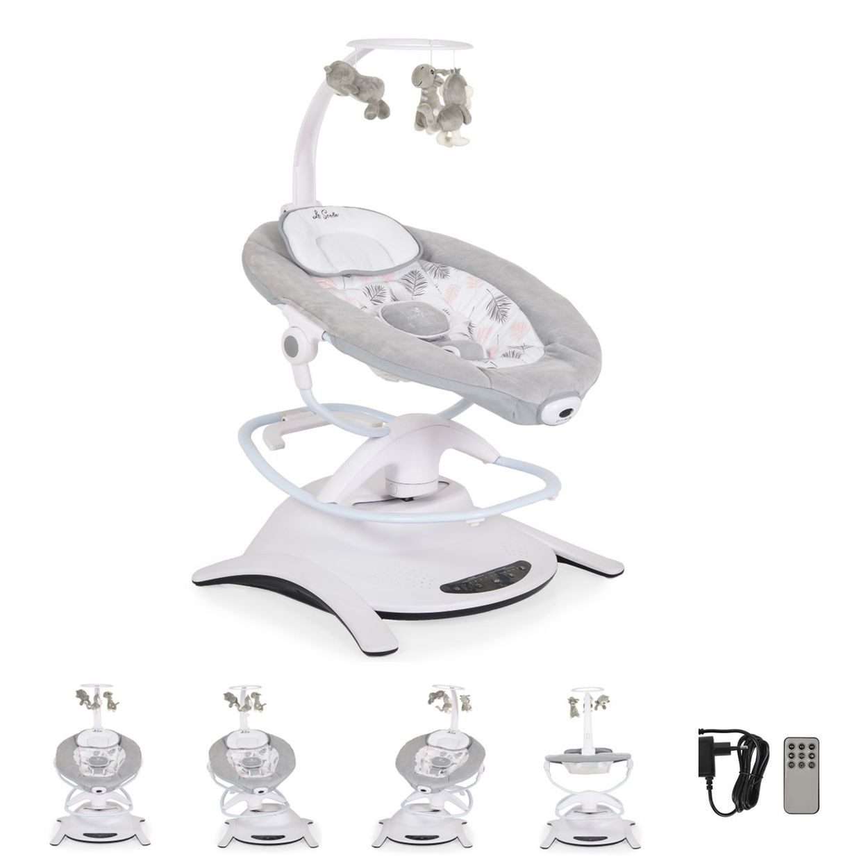 Cangaroo Babywippe La Scala, Bewegungsmelder, Vibration, Fernbedienung, 6 Schaukelmethoden
