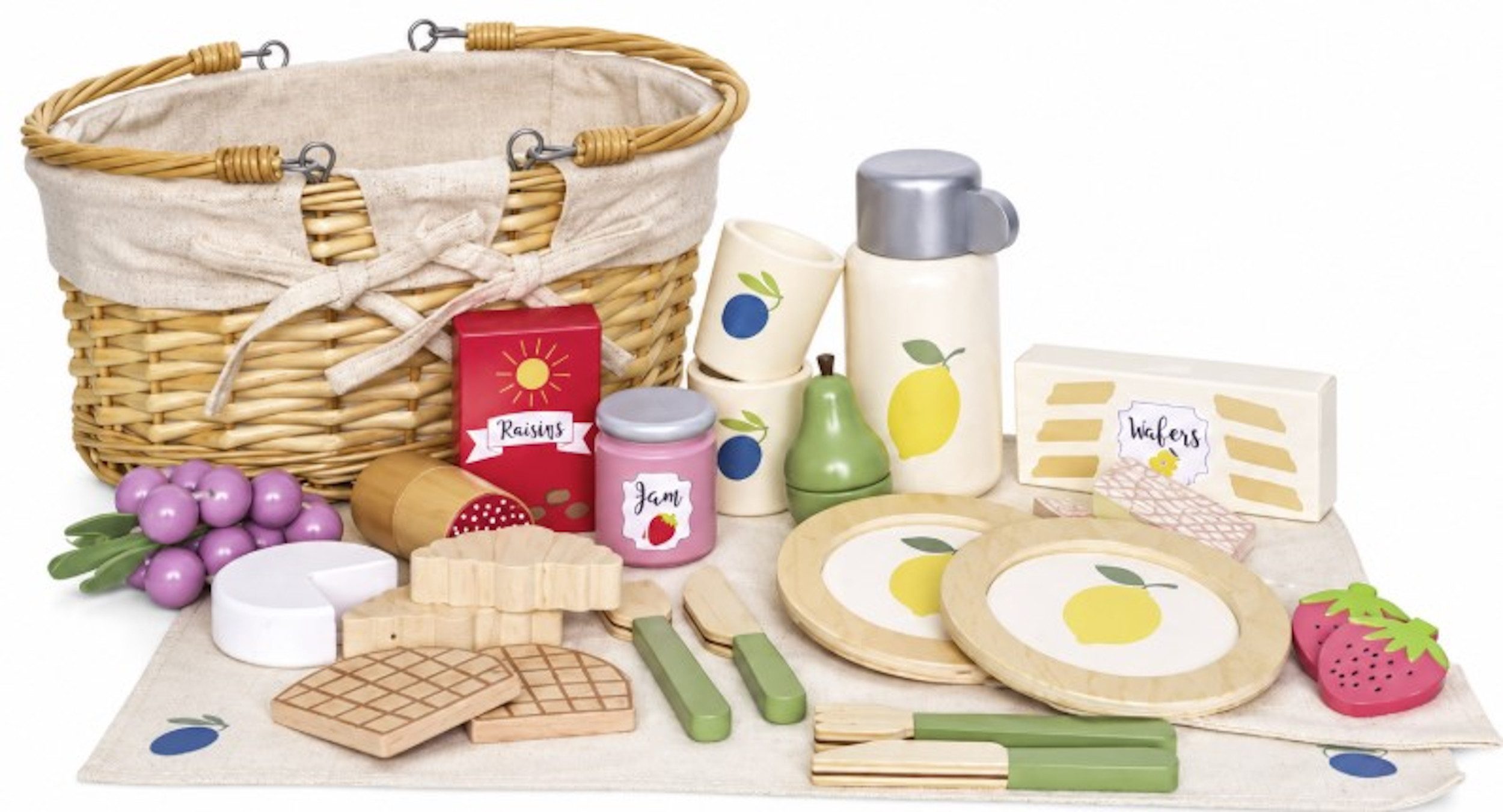 JaBaDaBaDo Picknickkorb für Kinder - Korb mit viel Zubehör - ab 3 Jahre