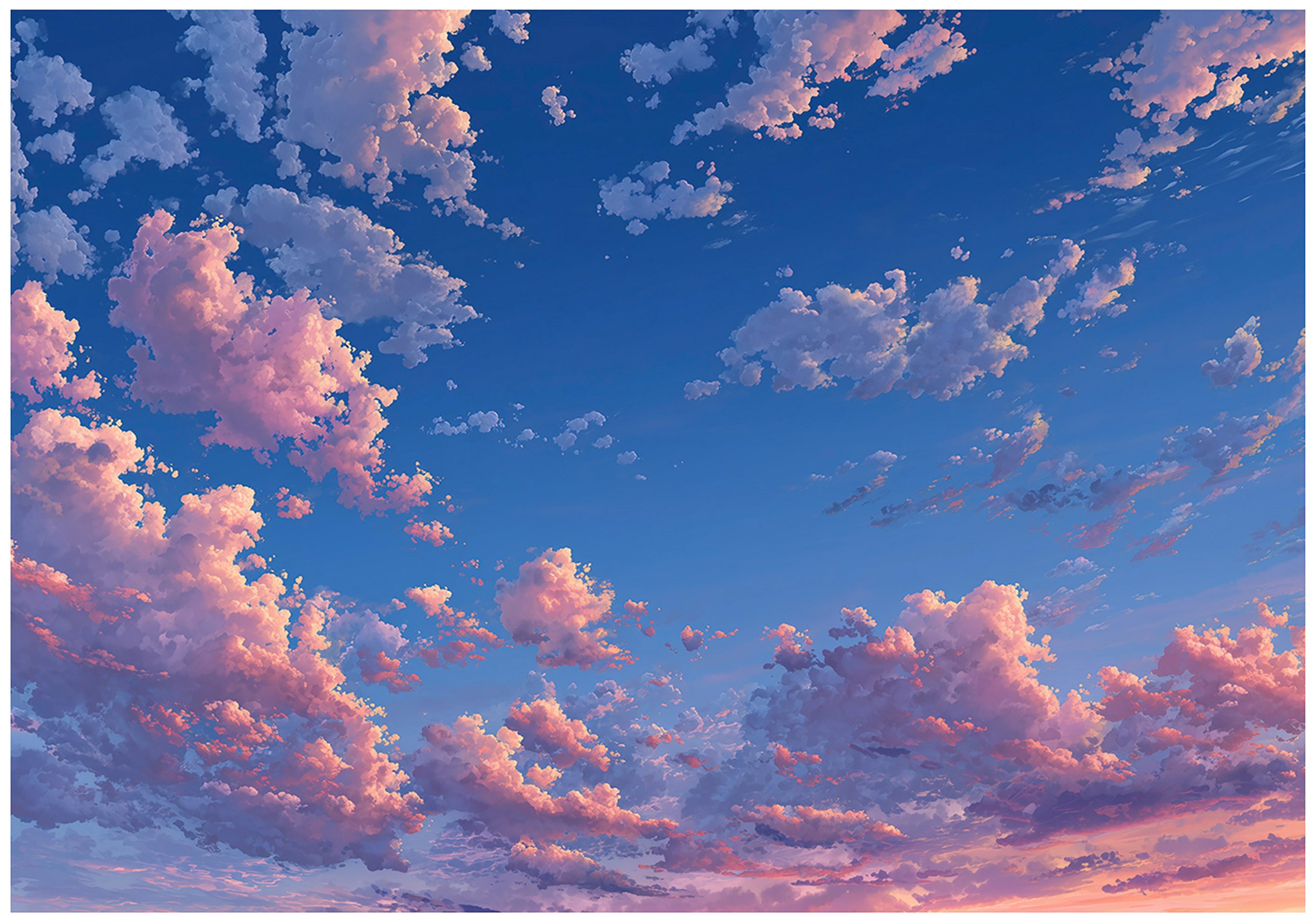 Fototapete Wolken Himmel - Mehrfarbig - Modern - Vlies - Schlafzimmer
