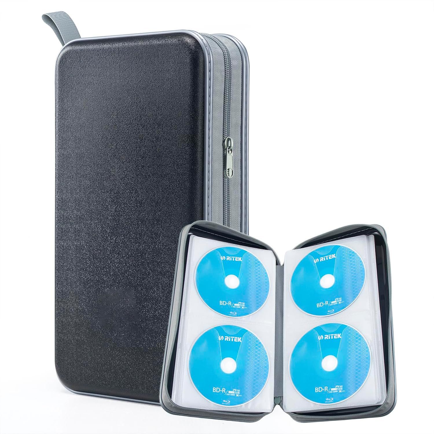 Fyrove DVD-Hülle Goods+Gadgets CD/DVD Wallet – Robuste DVD Hülle & Organizer aus Nylon, Disc-Organizer Wallt aus robusten Nylon und Seiten aus Stoff