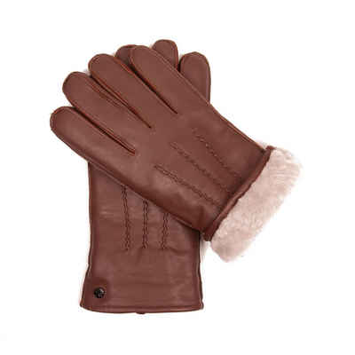 Hand Gewand by Weikert Lederhandschuhe MR PROKOP Lammnappa Handschuhe, Lammfell Fütterung + Touchscreenfähig