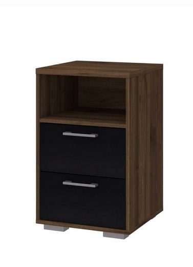 ebuy24 Nachttisch »Holle Nachttisch 2 Schubladen und 1 Ablage Wallnus