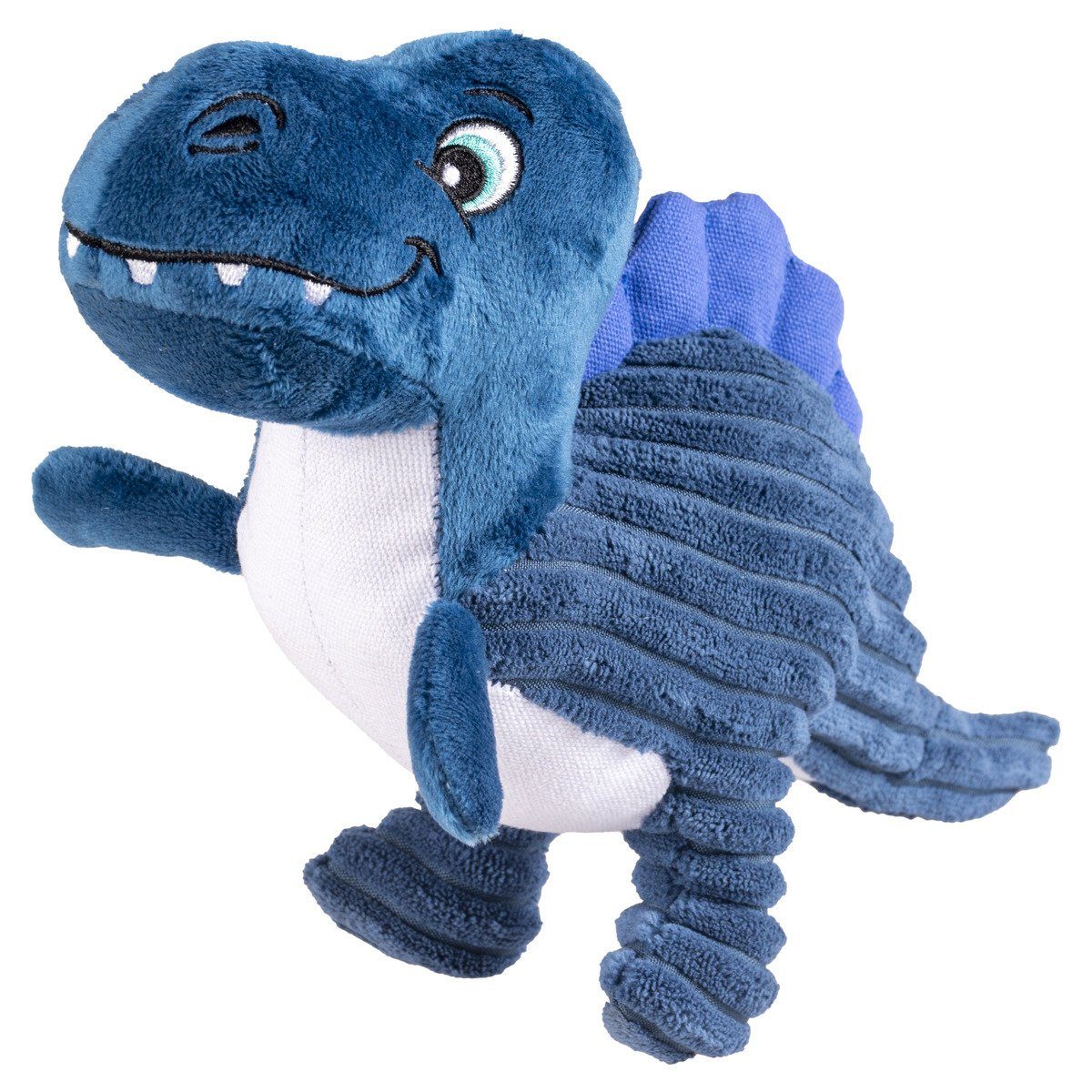Tierkuscheltier Hundespielzeug Dino Ankylosaurus blau