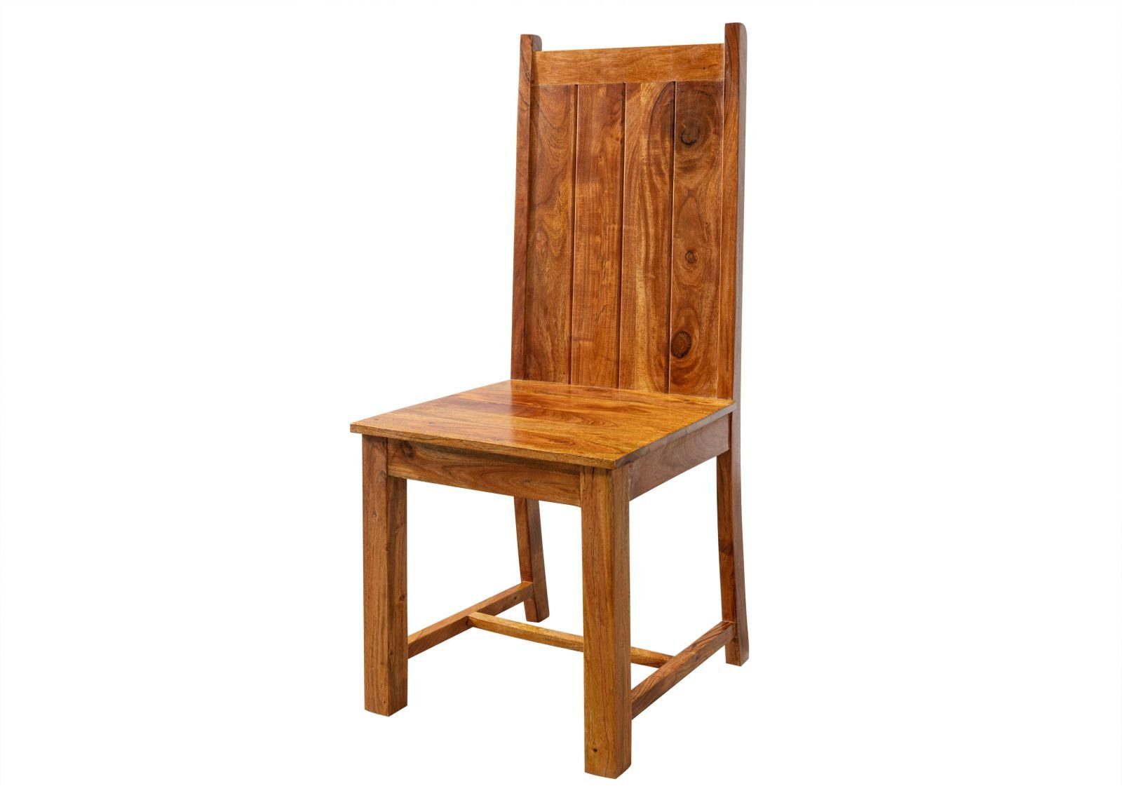 OXFORD #0611 Stuhl lackiert Massivmoebel24 hellbraun 45x45x108 Akazie Holzstuhl honig 