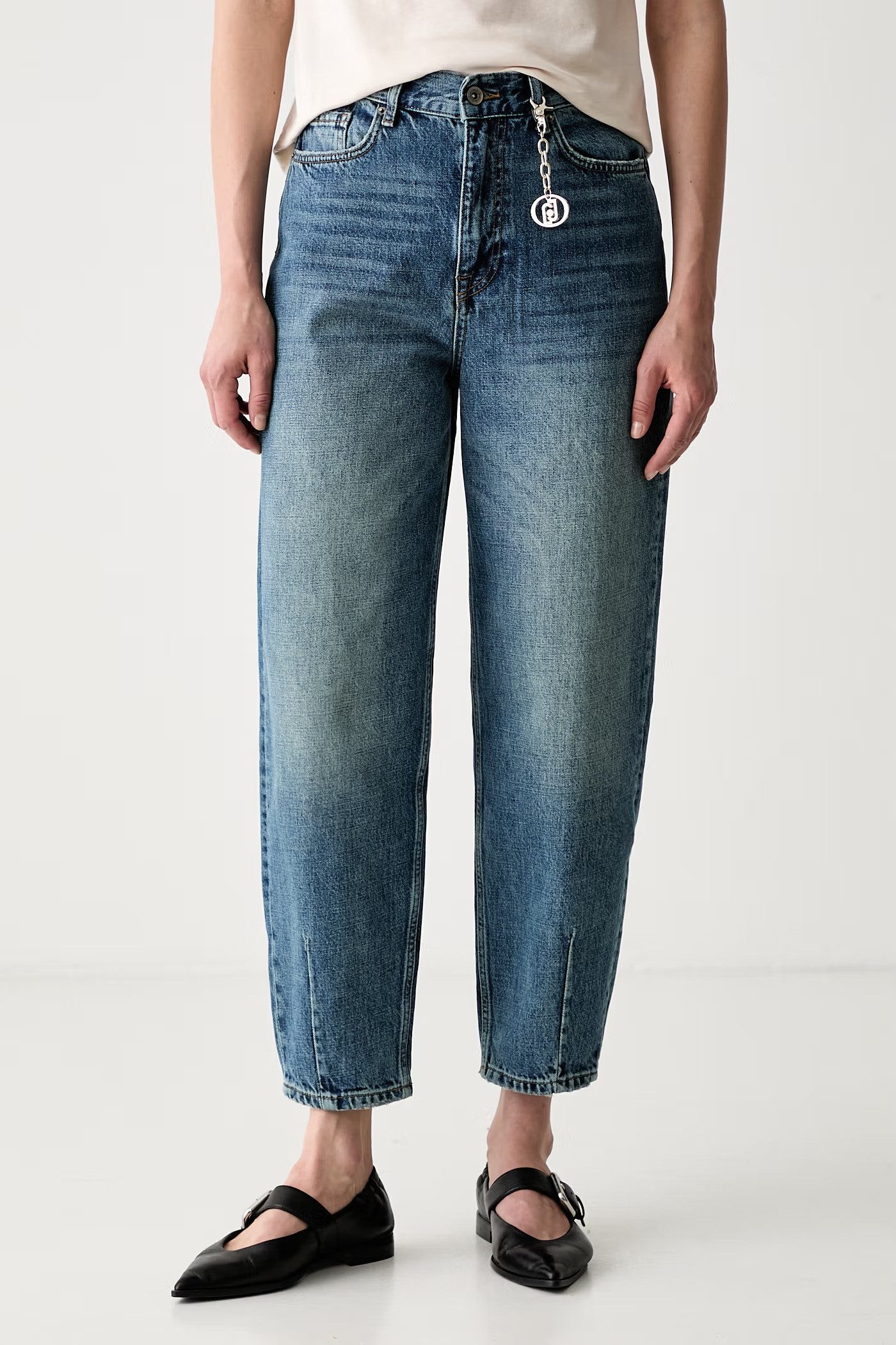 Liu Jo Stoffhose PANT.NEW CARROT H.W. - High Waist Carrot Jeans blau