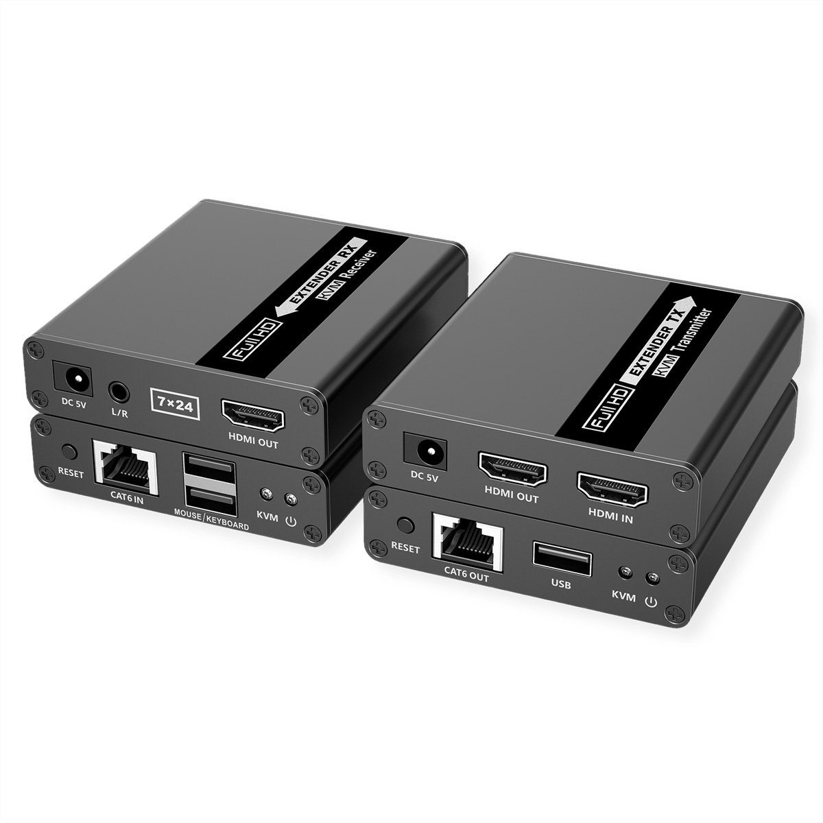 KVM Verlängerung über Kat.6/6A, HDMI, max. 70m Audio- & Video-Adapter