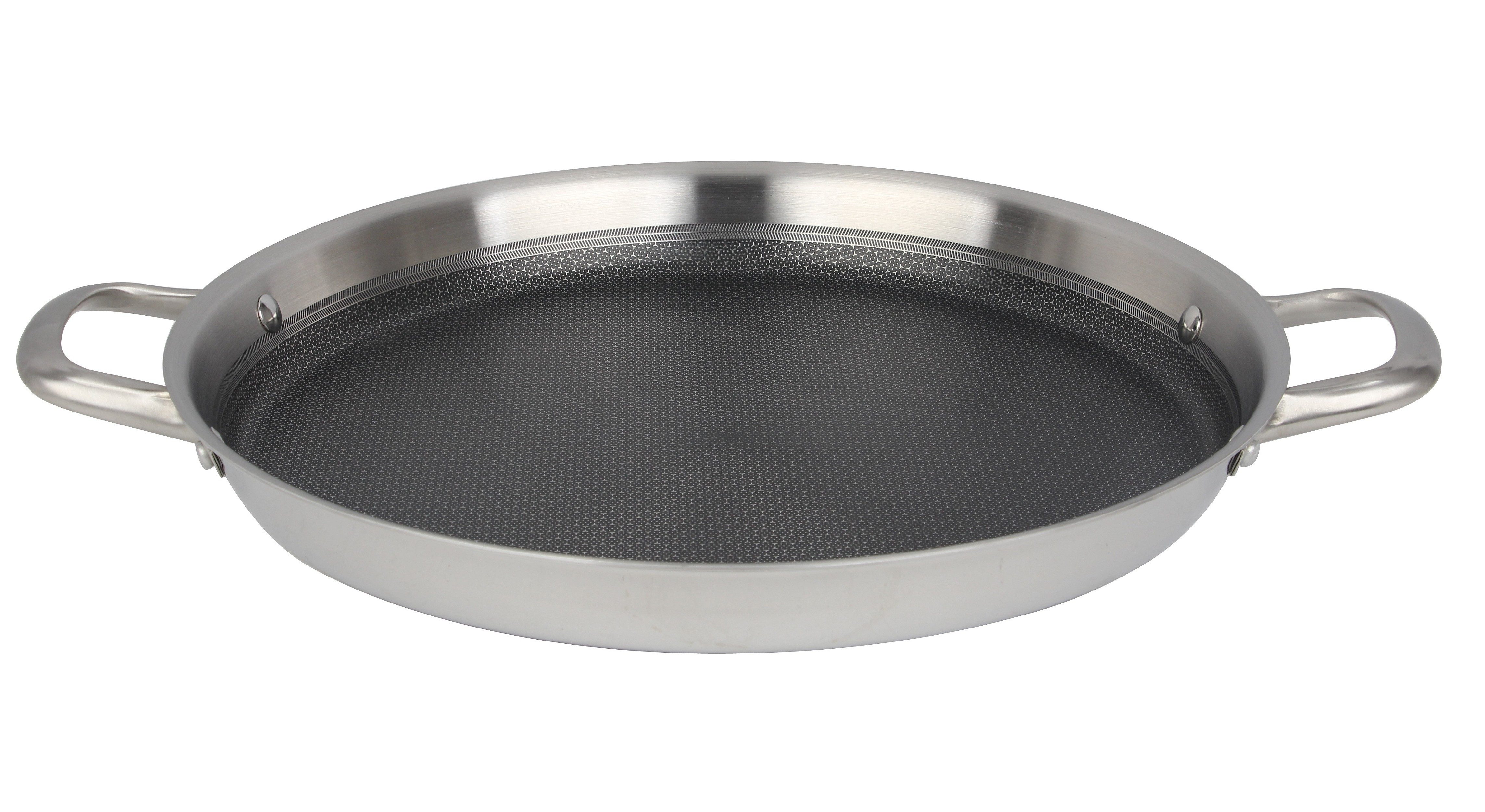 Rungassi Pfannen-Set Paellapfanne Paella Pfanne Edelstahl Ø36 Antihaftbeschichtung, Material: Edelstahl