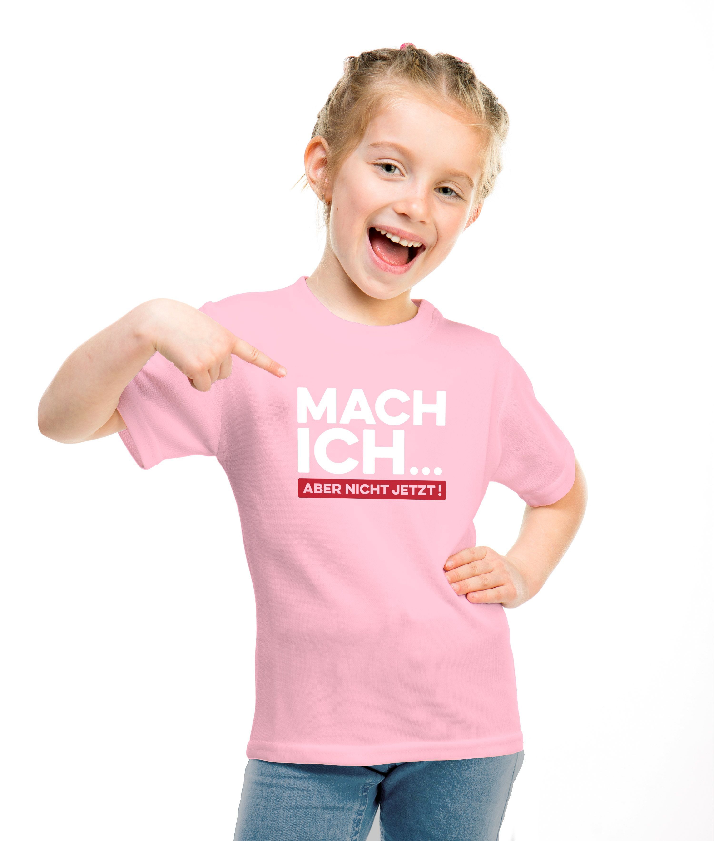 MoonWorks Print-Shirt Kinder T-Shirt Mädchen Motiv Spruch lustig Mach ich... aber nicht