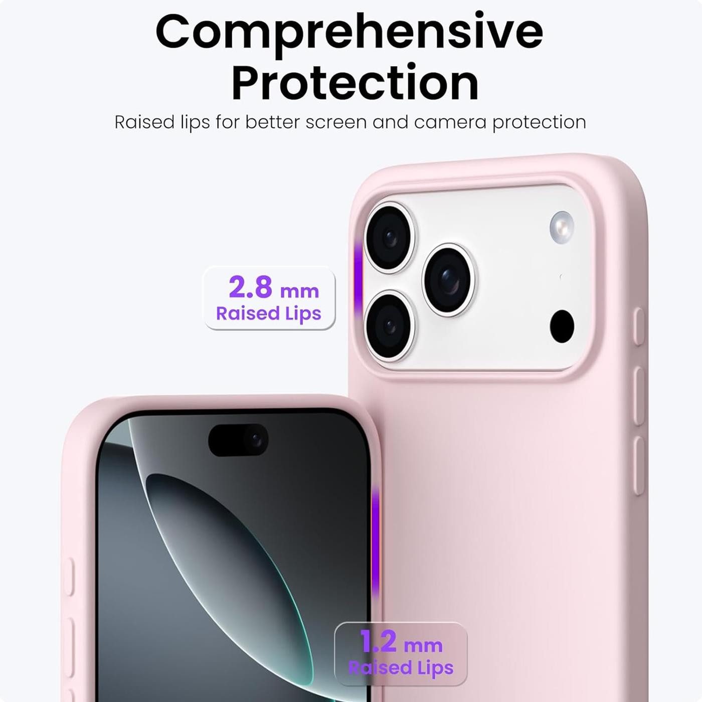 CoolGadget Handyhülle Silikon Colour Series Slim Case für Apple iPhone 17 Pro 6,3 Zoll, Hülle weich Handy Cover für iPhone 17 Pro Schutzhülle Innenfleece