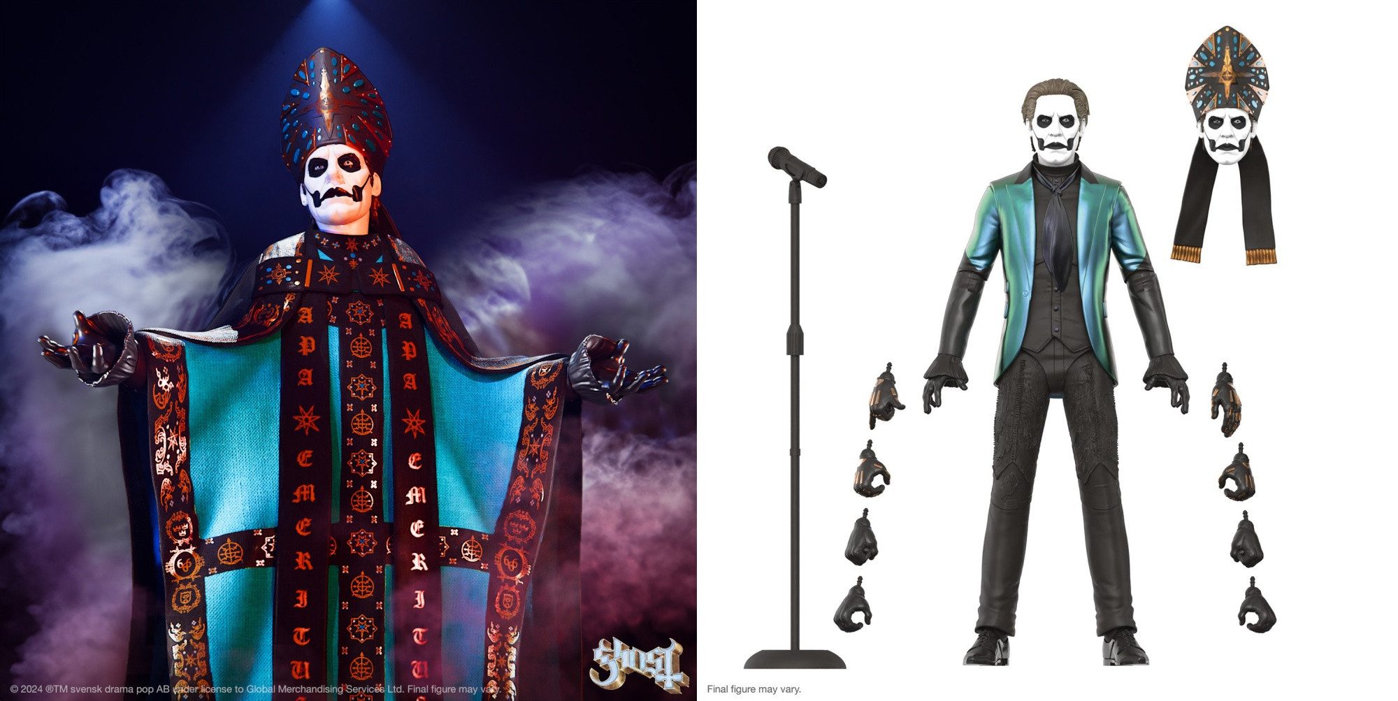 Super7 Actionfigur Ghost Ultimates Papa Emeritus IV 7 Inch Actionfigur