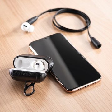 Hama Etui mit Sport-Band Case Cover Schutz-Hülle Wireless-Headset (Inkl. Nacken-Band, Leder-Optik, für Ladecase Apple AirPods Pro)