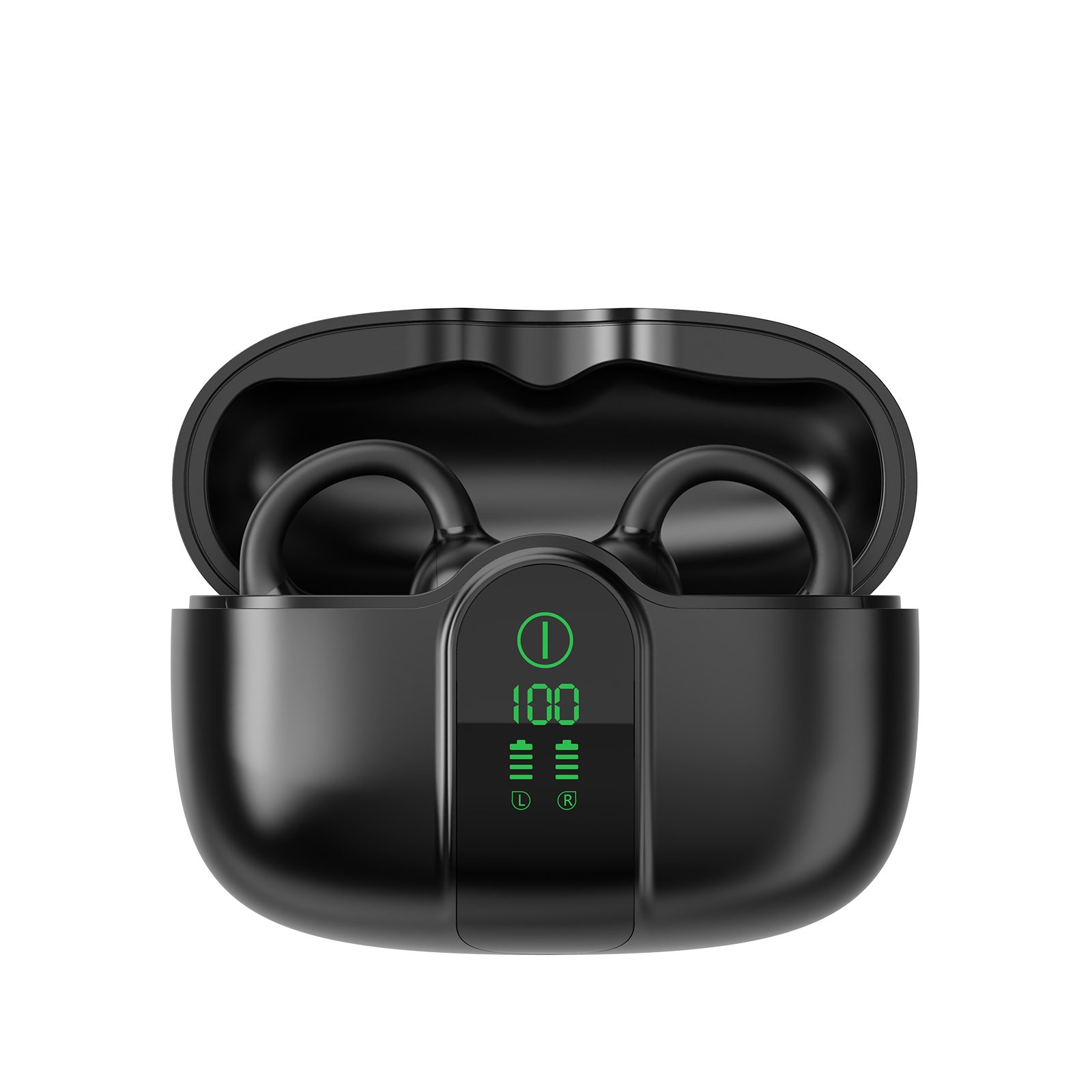 blackview Bluetooth 6.0-Sportkopfhörer AirBuds 15 Bluetooth-Kopfhörer 30h Akku Open-Ear-Kopfhörer (Bluetooth, mit Ohrclip Design, in neuartigem Kugeldesign,Bluetooth 6.0, IPX5)