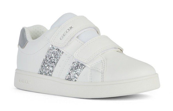 Geox J ECLYPER GIRL A Sneaker, praktischer Klettverschlüssen, Freizeitschuh, Halbschuh, Schnürschuh