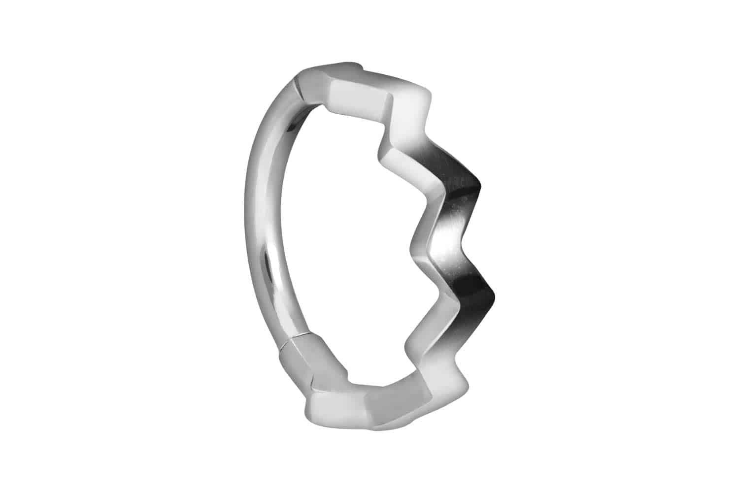 Piercing-Set Titan Segmentring Clicker GEZACKTES DESIGN