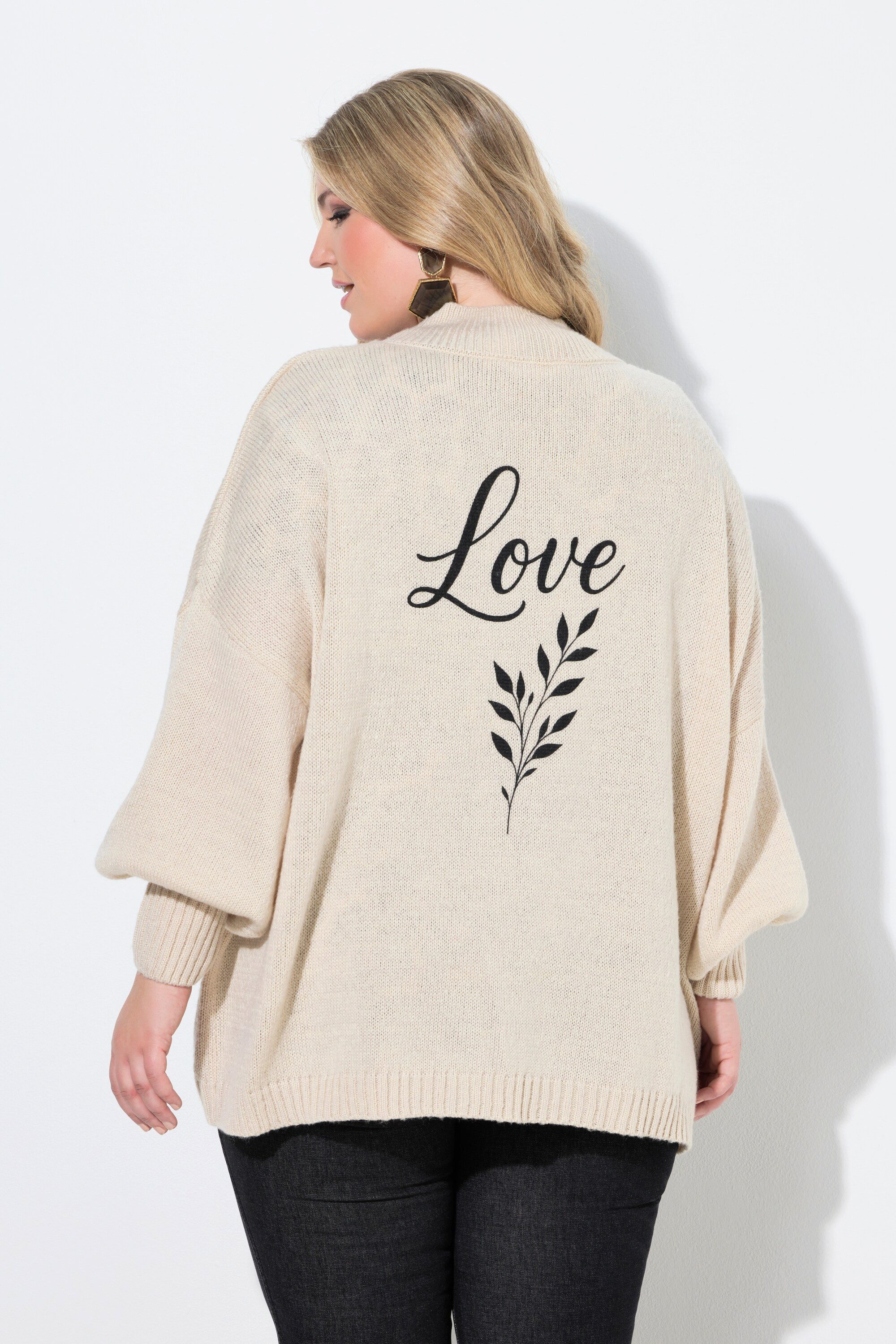 MIAMODA Strickjacke Strickjacke oversized LOVE Rückendruck