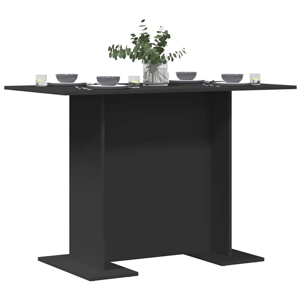 vidaXL Esstisch Esstisch 110 x 60 x 75 cm Holzwerkstoff Schwarz Rechtwinklig (1-St)