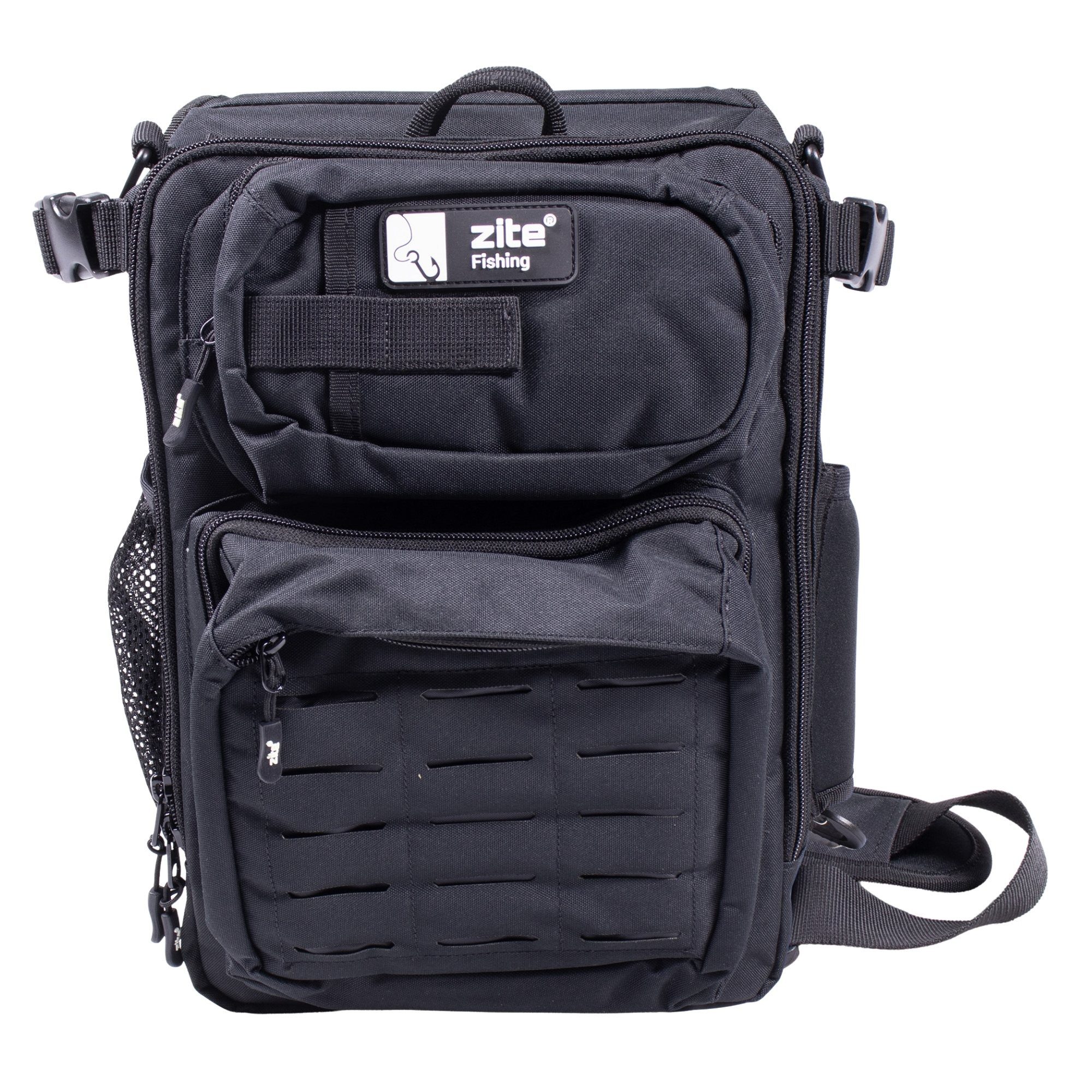 Zite Angelrucksack Sling-Rucksack 2 Tackleboxen 36 x 25 x 13 cm Angeltasche