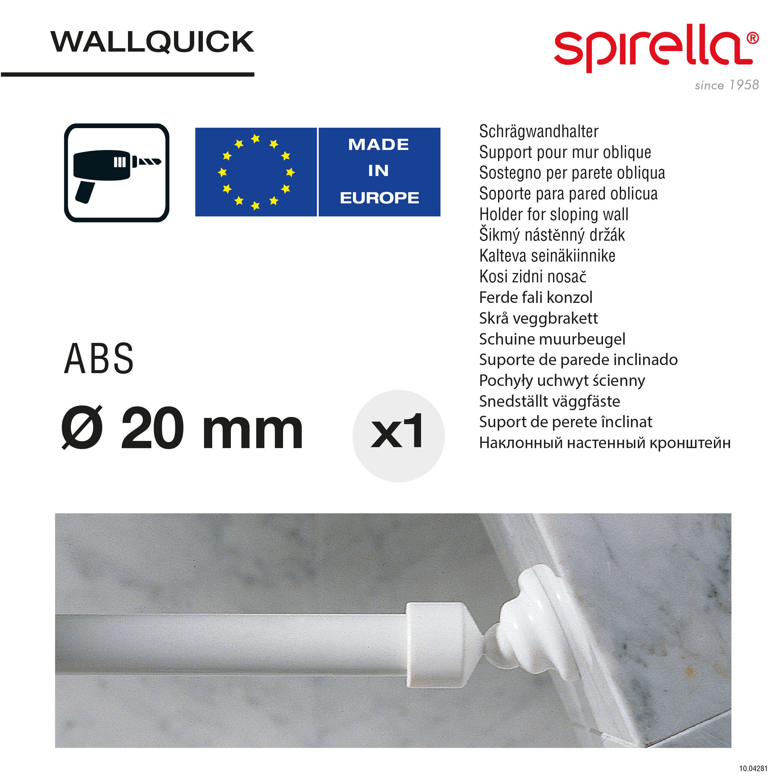 spirella Duschvorhang Spirella Schrägwandadapter Schrägwandhalter für Duschvorhangstangen – Bild 4 von 5