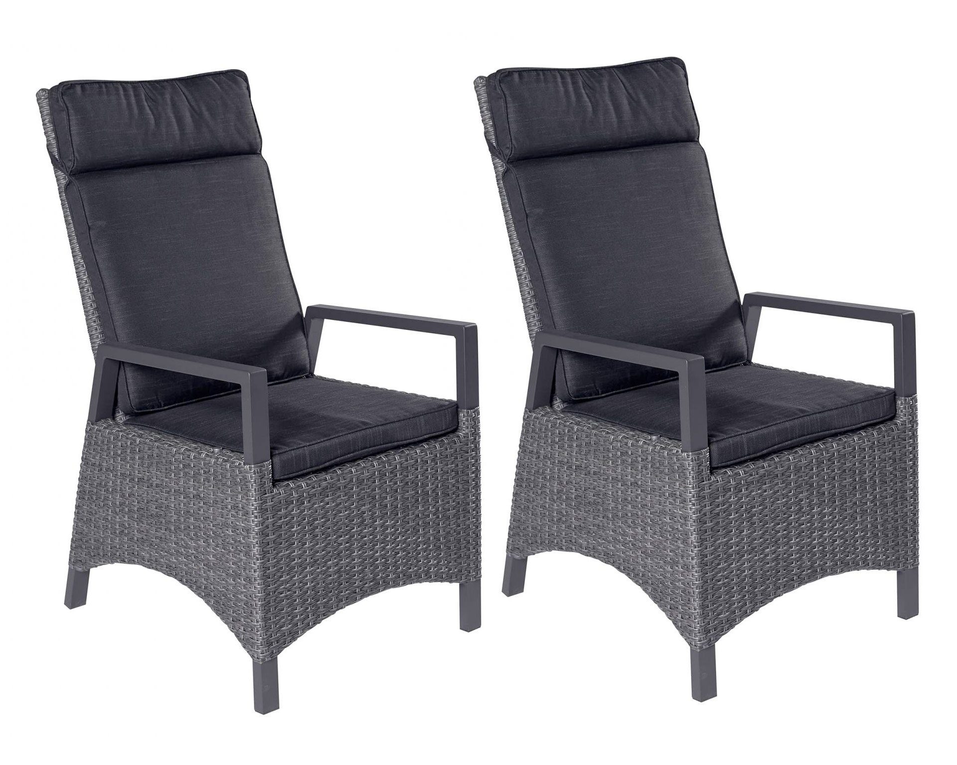 LC Garden Gartenstuhl Keramo Dining 2er Set Positionsstuhl Verstellsessel