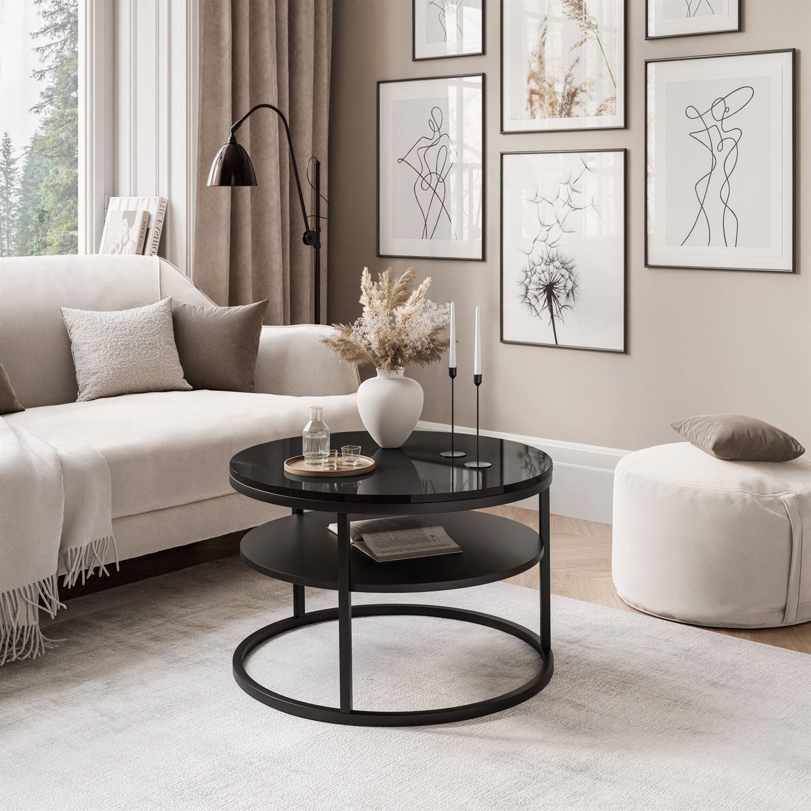 Lookway Couchtisch Ciri 60 mit Ablage, günstig online kaufen