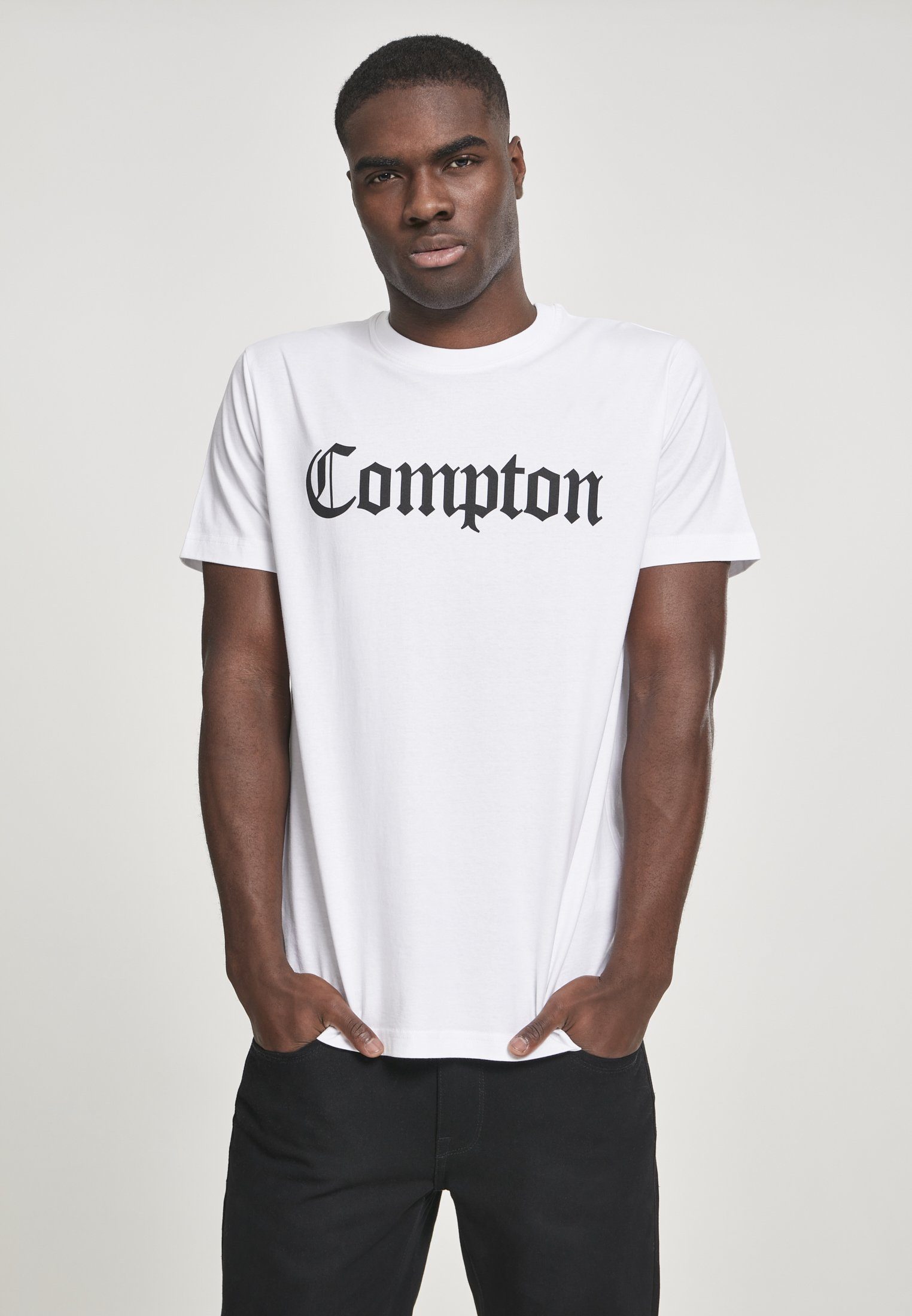 (1-tlg) Tee Herren white MisterTee Compton T-Shirt