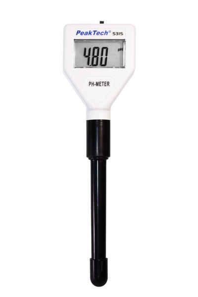 PeakTech Wassersensor PeakTech 5315: PH Meter mit dünnem Sensor, pH-meter z.B. für Erlenmeyerkolben, PH Messgerät mit Anzeige von 0,01 pH bis 14,00 pH, (1-St)