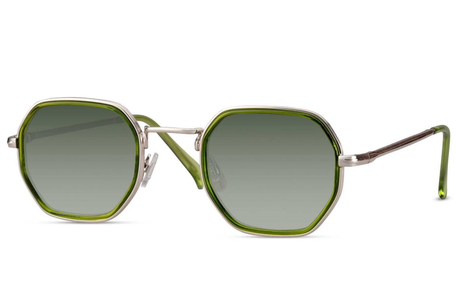 styleBREAKER Sonnenbrille Hexagonal Sonnenbrille Windsor-Ring (1-St)